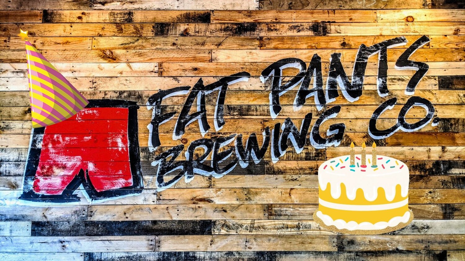 Embroidered logo patch — Fat Pants Brewing Co.
