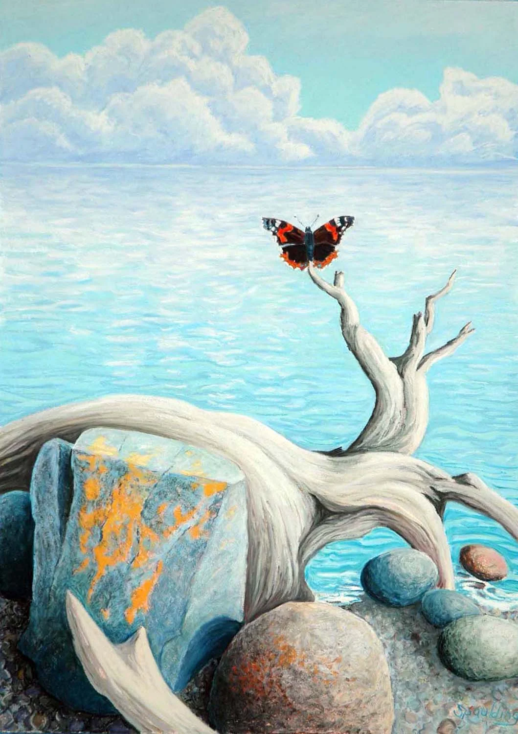 Contemplation of the Void Between Pastel 15 x 21" SOLD