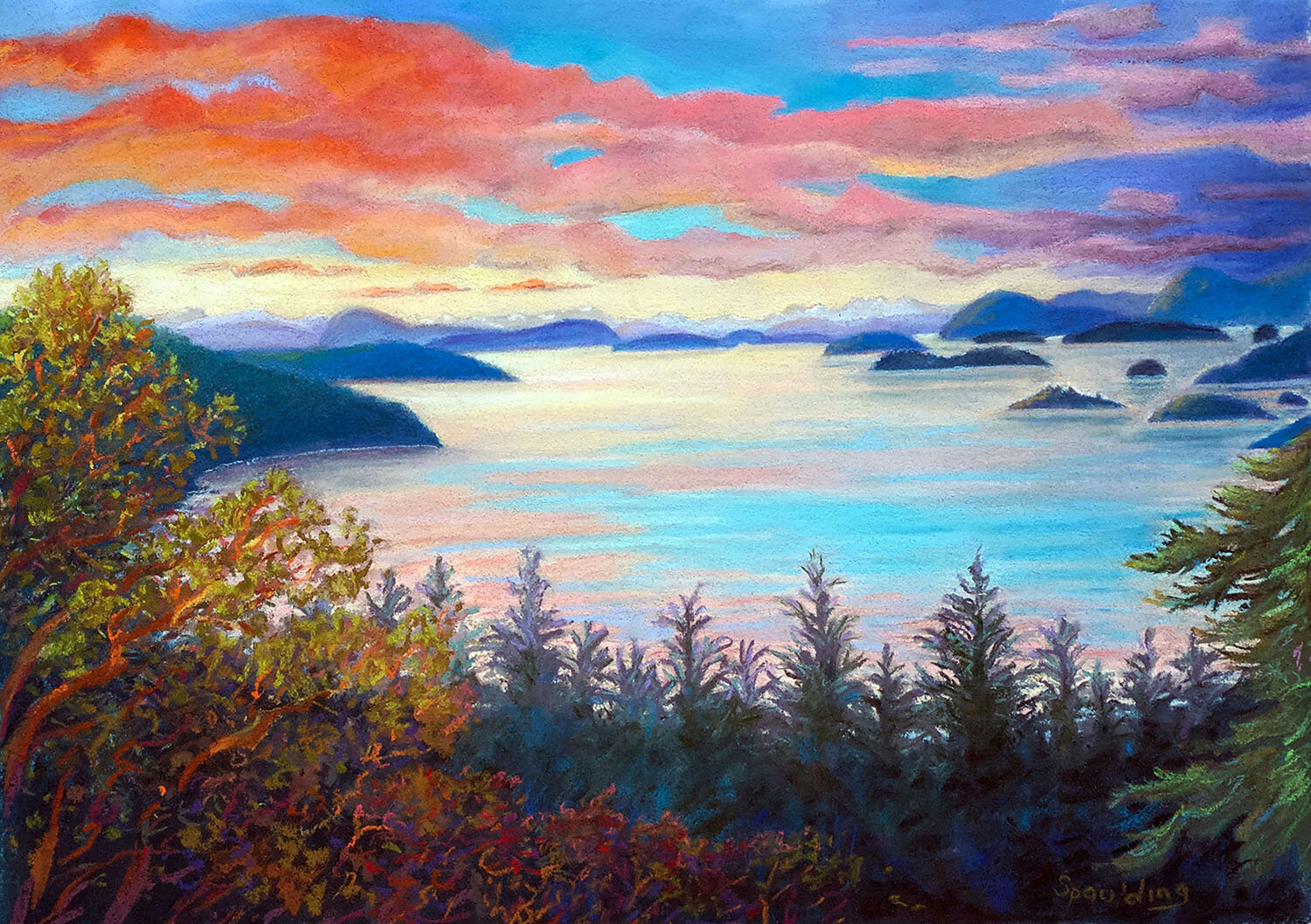   Light in the North  Pastel 15 x 21”   