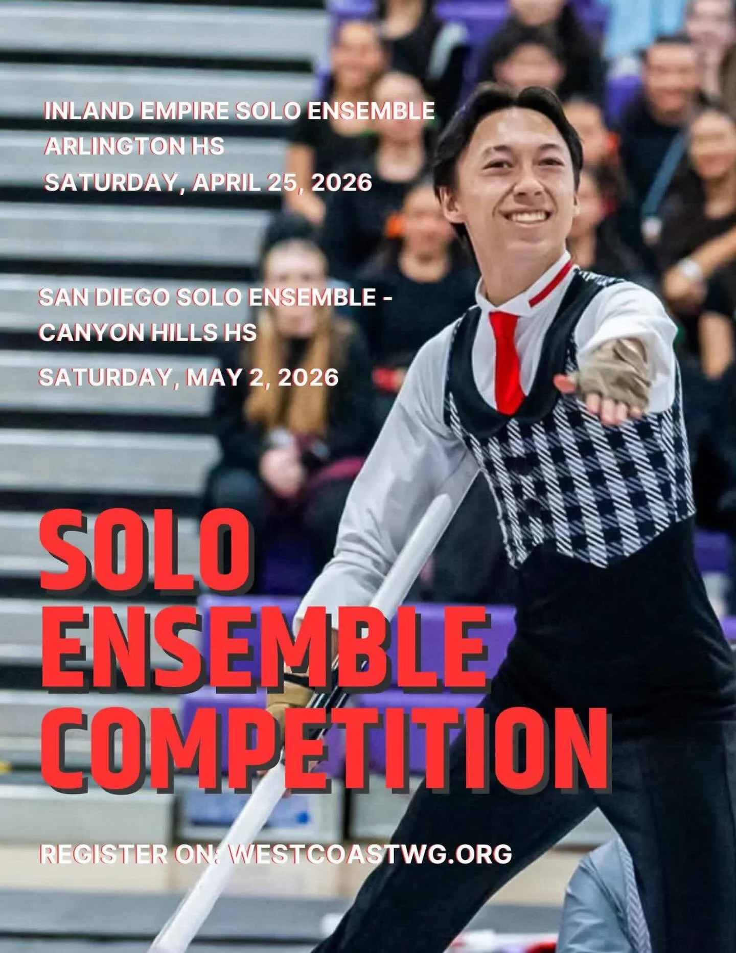Solo &amp; Ensemble is back! Create your own piece and compete in this amazing opportunity ✨

#wcwg #wcwg2026 #westcoastwinterguard #colorguard #winterguard