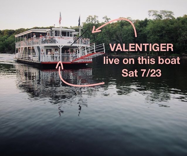 Ever think about floating down the #grandriver&hellip; sip&rsquo;n a beverage and watching @valentigermusic play some tunes?

Saturday 7/23 at 6pm is your chance to make it a reality&hellip;

Ticket link in bio
.
.
.
#boatpun #onaboat #valentiger
#sw