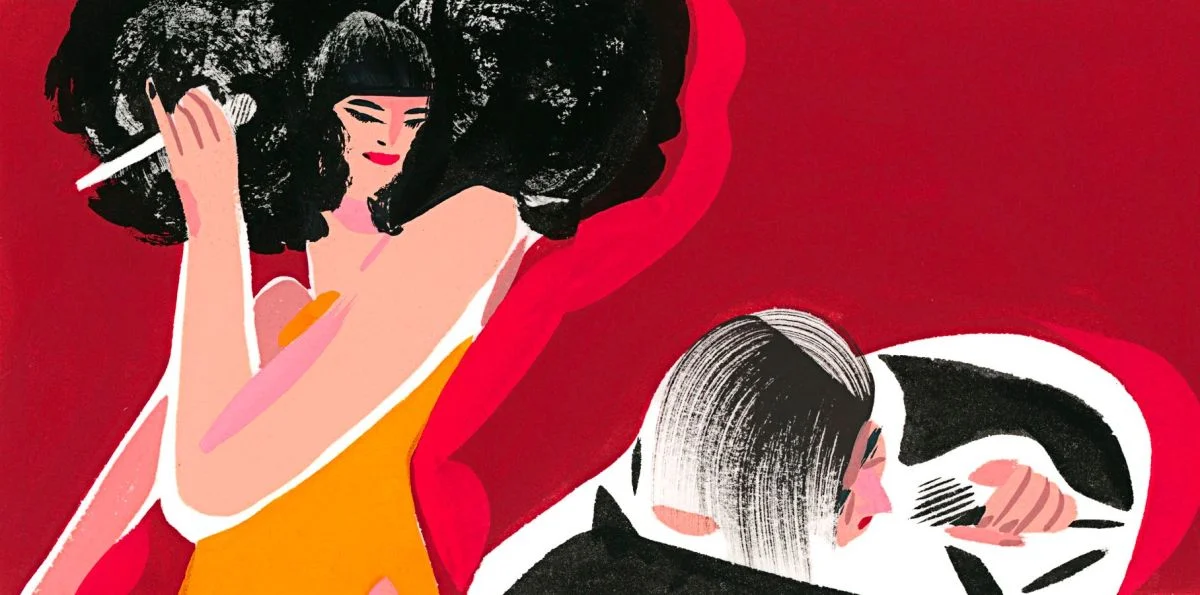 Meow Meow and Barry Humphries bring “Barry Humphries’ Weimar Cabaret” to Tanglewood. Illustration by Ping Zhu for The New Yorker