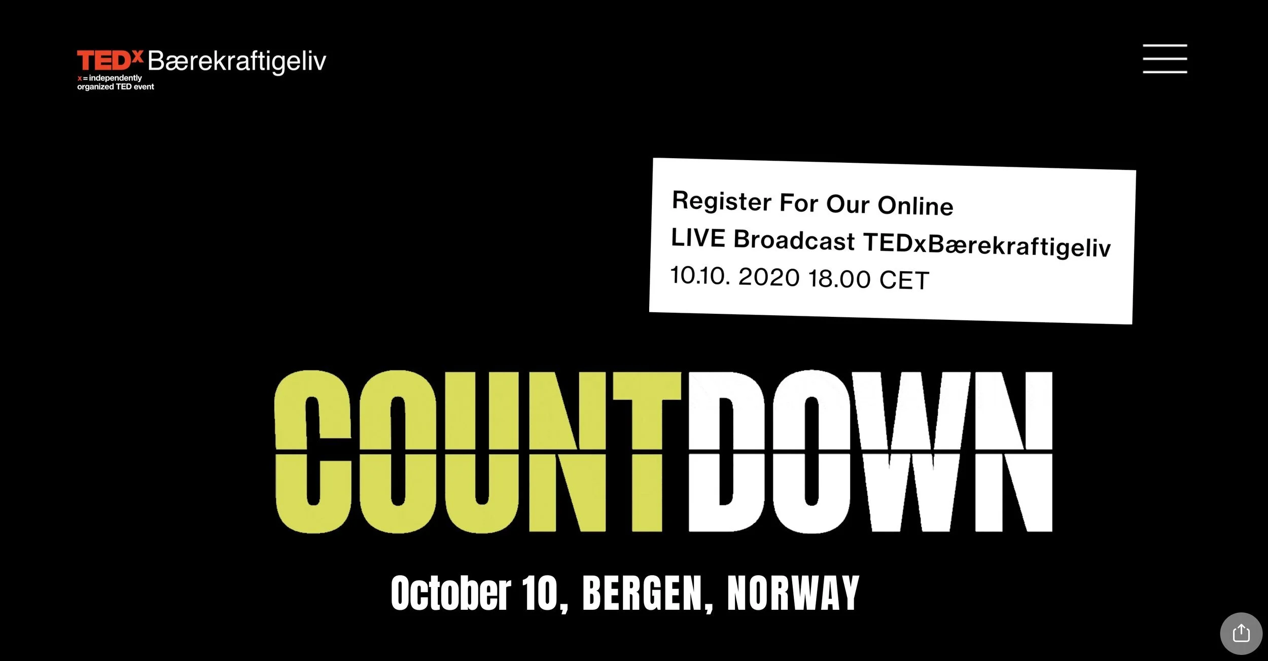 TEDxBærekraftigeliv - Kommer snart