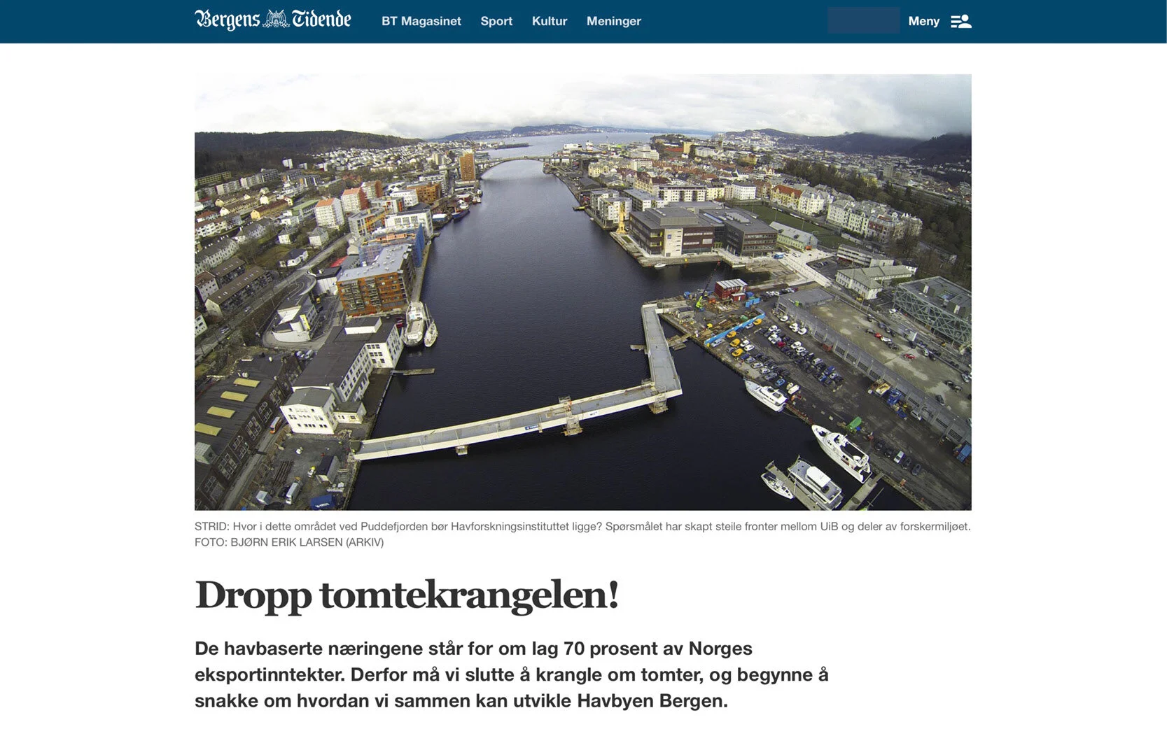 Dropp tomtekrangelen! Innlegg i dagens BT.