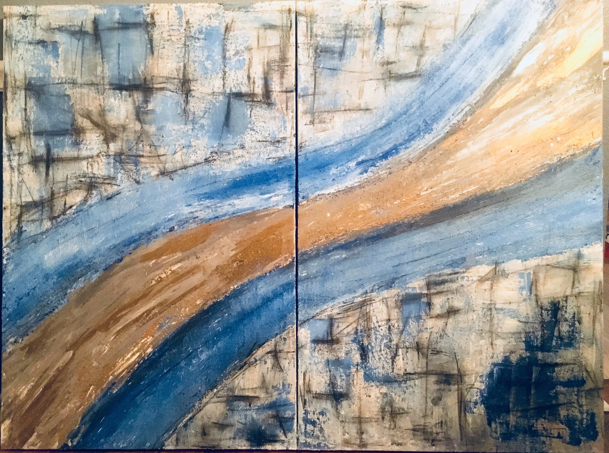 Diptych in progress