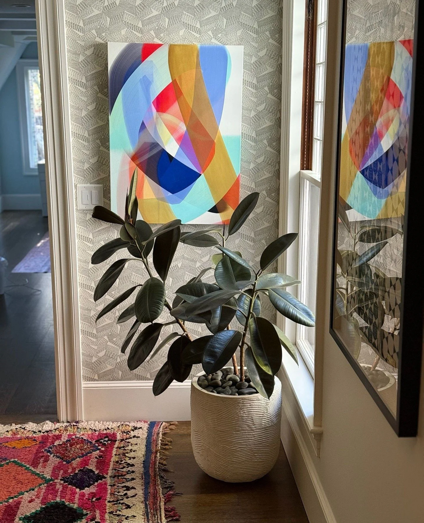 Textures, Colors and Plants.... the Ultimate Trifecta. 🌿⁠
⁠
One of the best parts of our job is going back to our clients' homes to reconnect, and also see the progress of plants we've previously installed. ⁠
We not only witness the growth of the pl