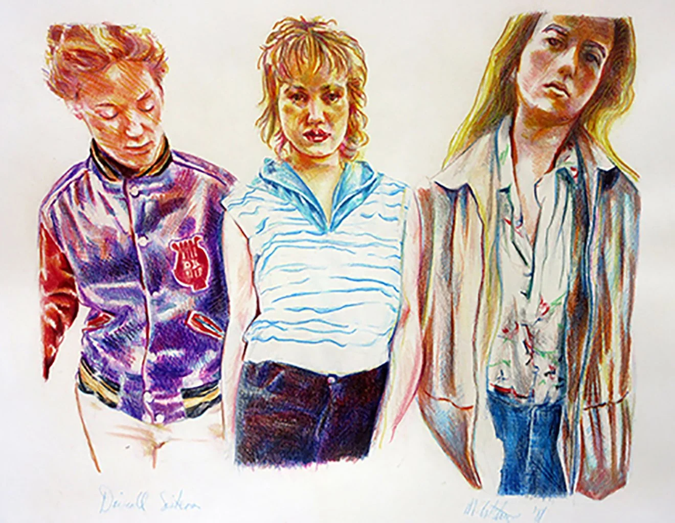                     Driscoll  Sisters                                  color pencil 