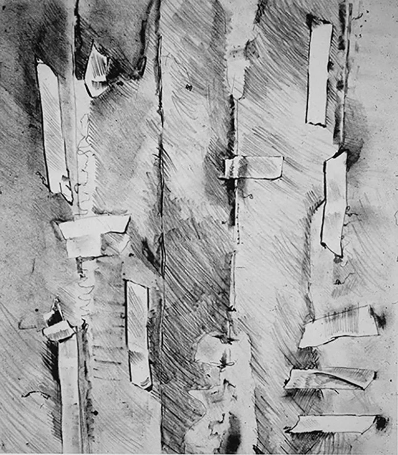  Cement Wall and the Tapes                                               lithograph 