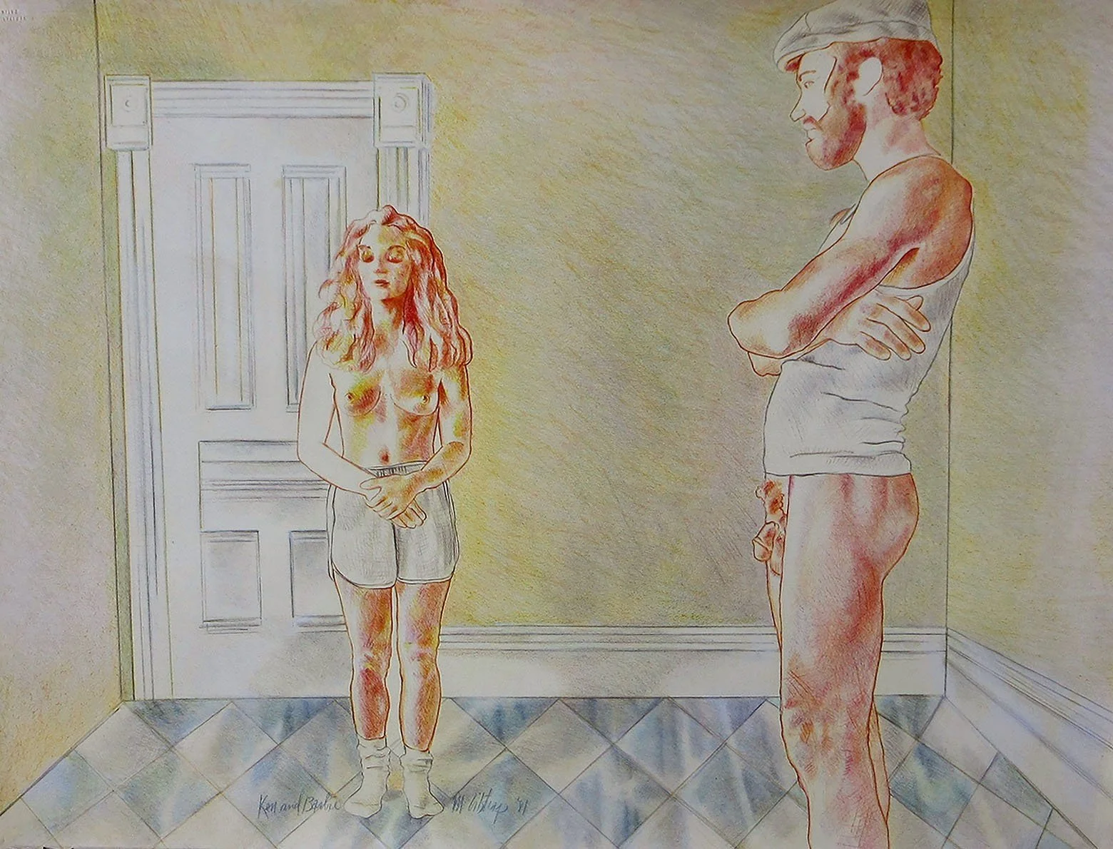        Ken and Barbie                                                            color pencil 