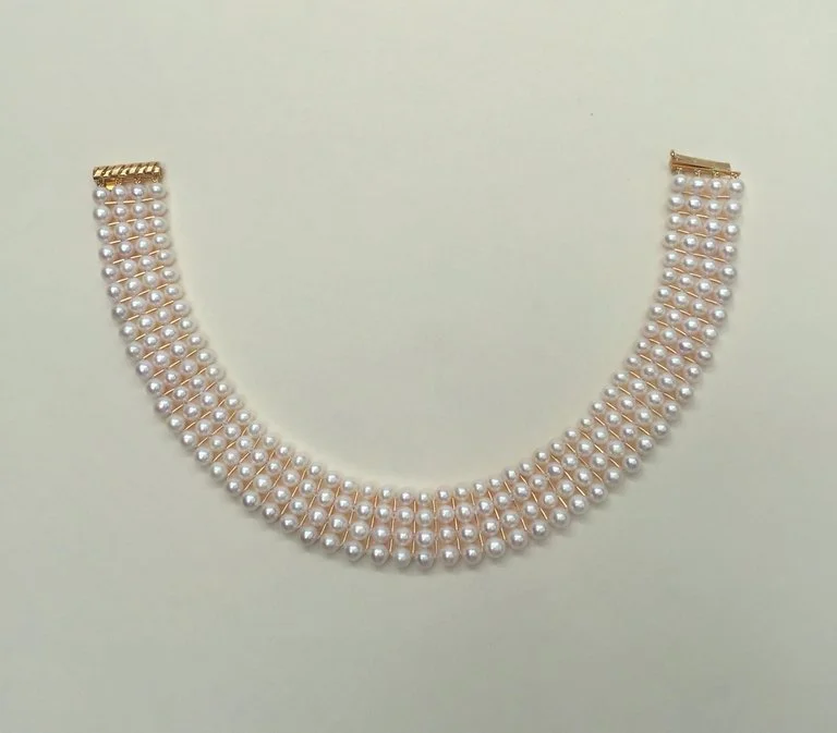 14 Karat Yellow Gold Beaded Choker 