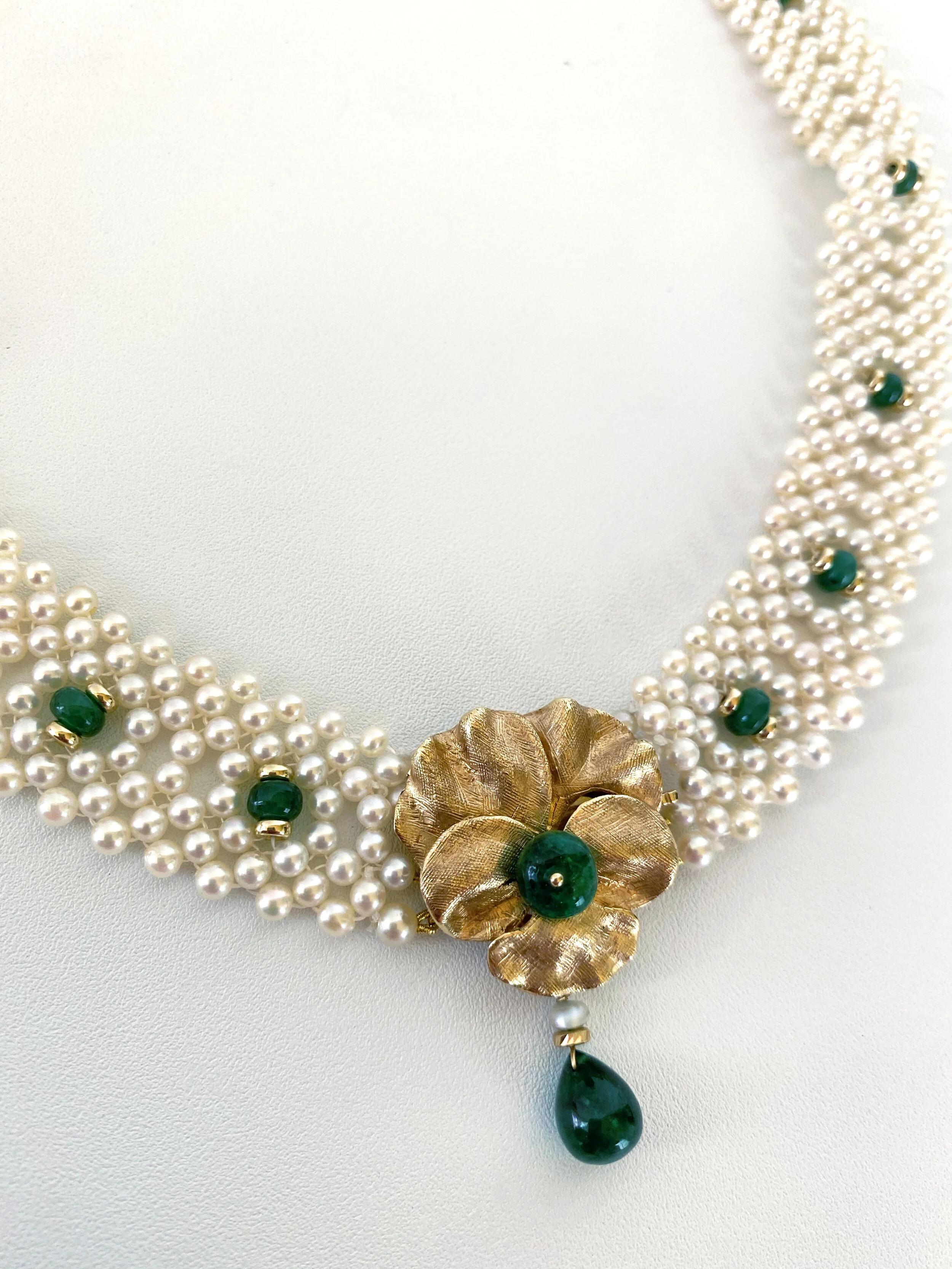Marina J Woven Pearl and Emerald 