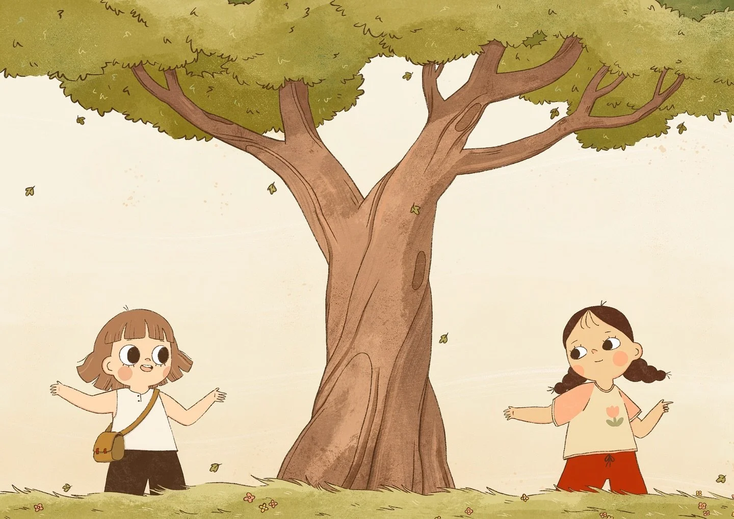 Anna was really starting to enjoy the walk now
‘where are we going?’ She asked May.
‘Not long now, just up this next hill’ called May. 
.
.
 #portfolio #picturebook #picturebookartists #bookillustration #bookillustrator #kidli