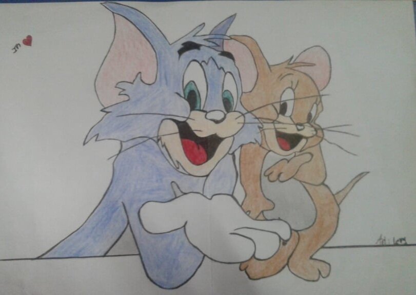 Sketch of Cartoons Tom and Jerry