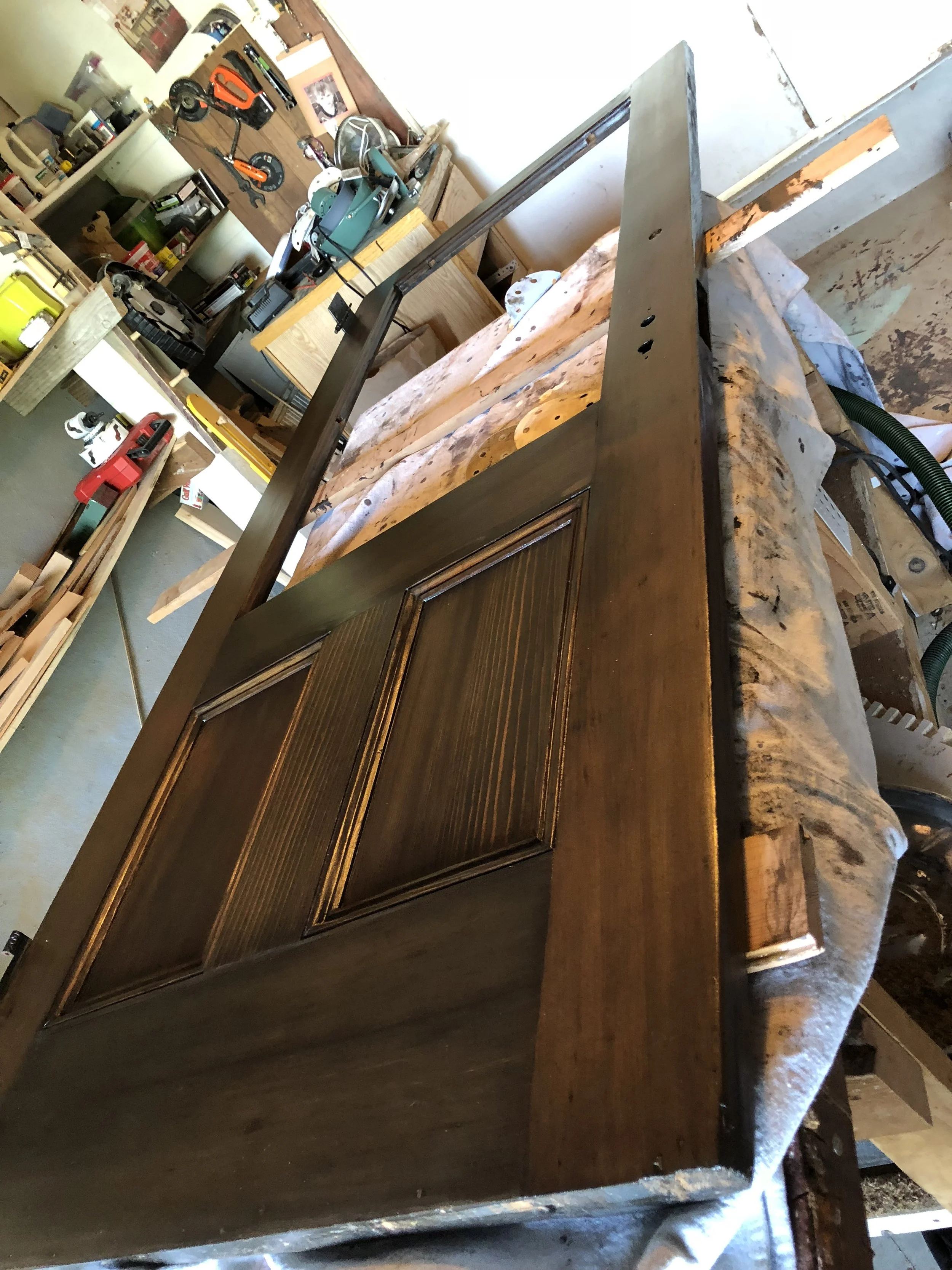 Vintage screen door restoration