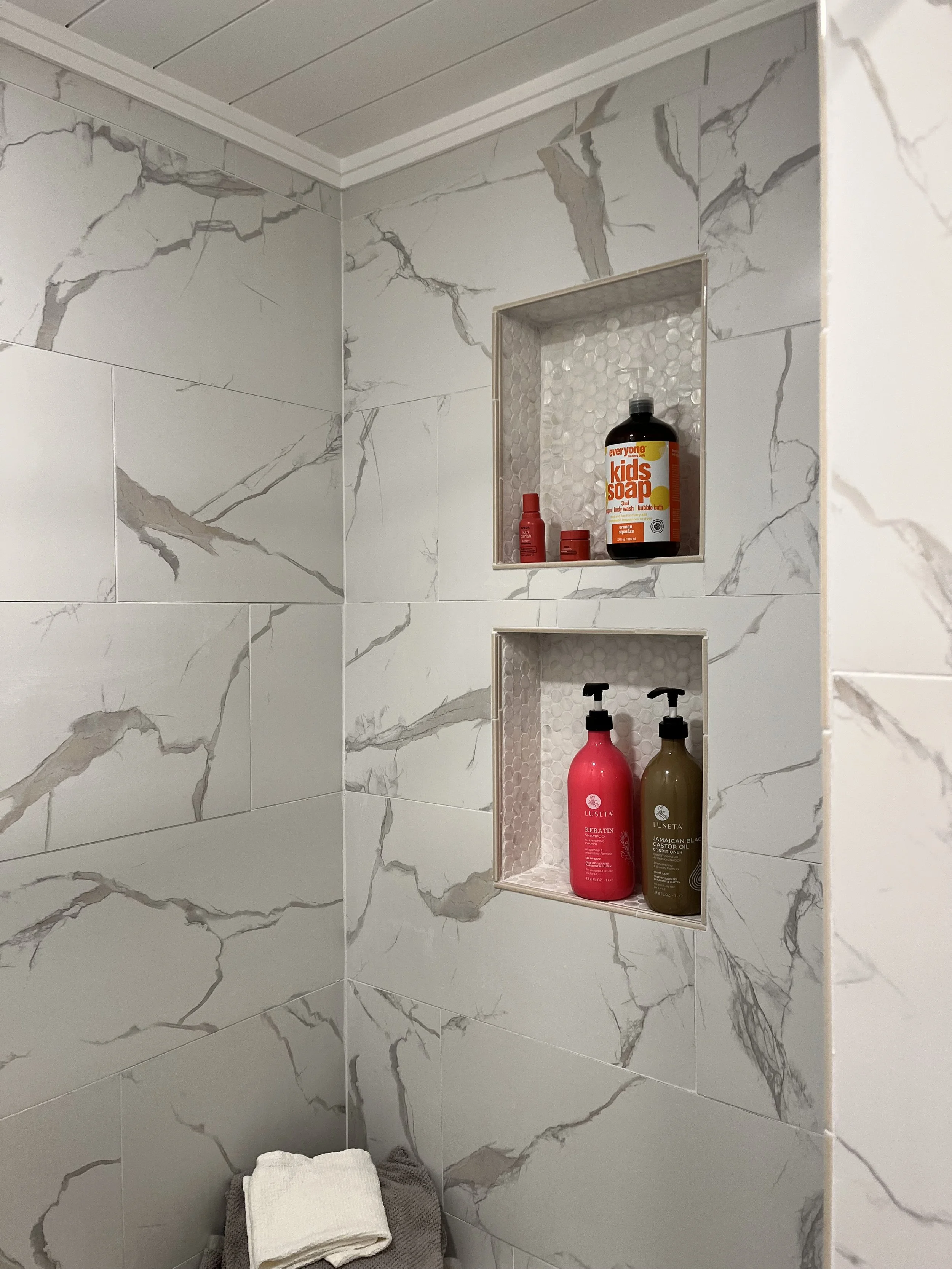 Custom walk-in shower build