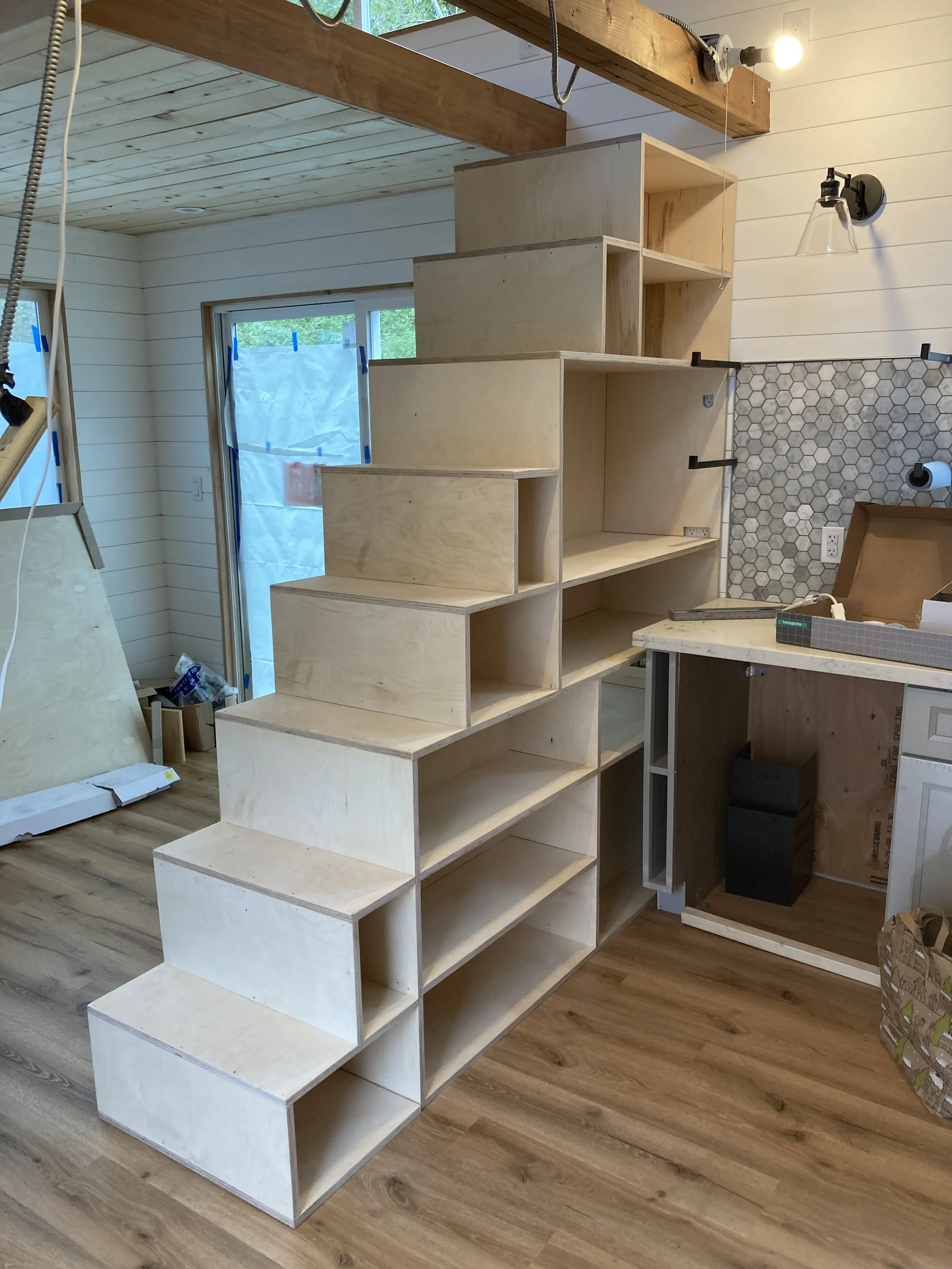 Custom Loft Stairs in Floating Home | Portlandia Remodeling and Home Maintenance