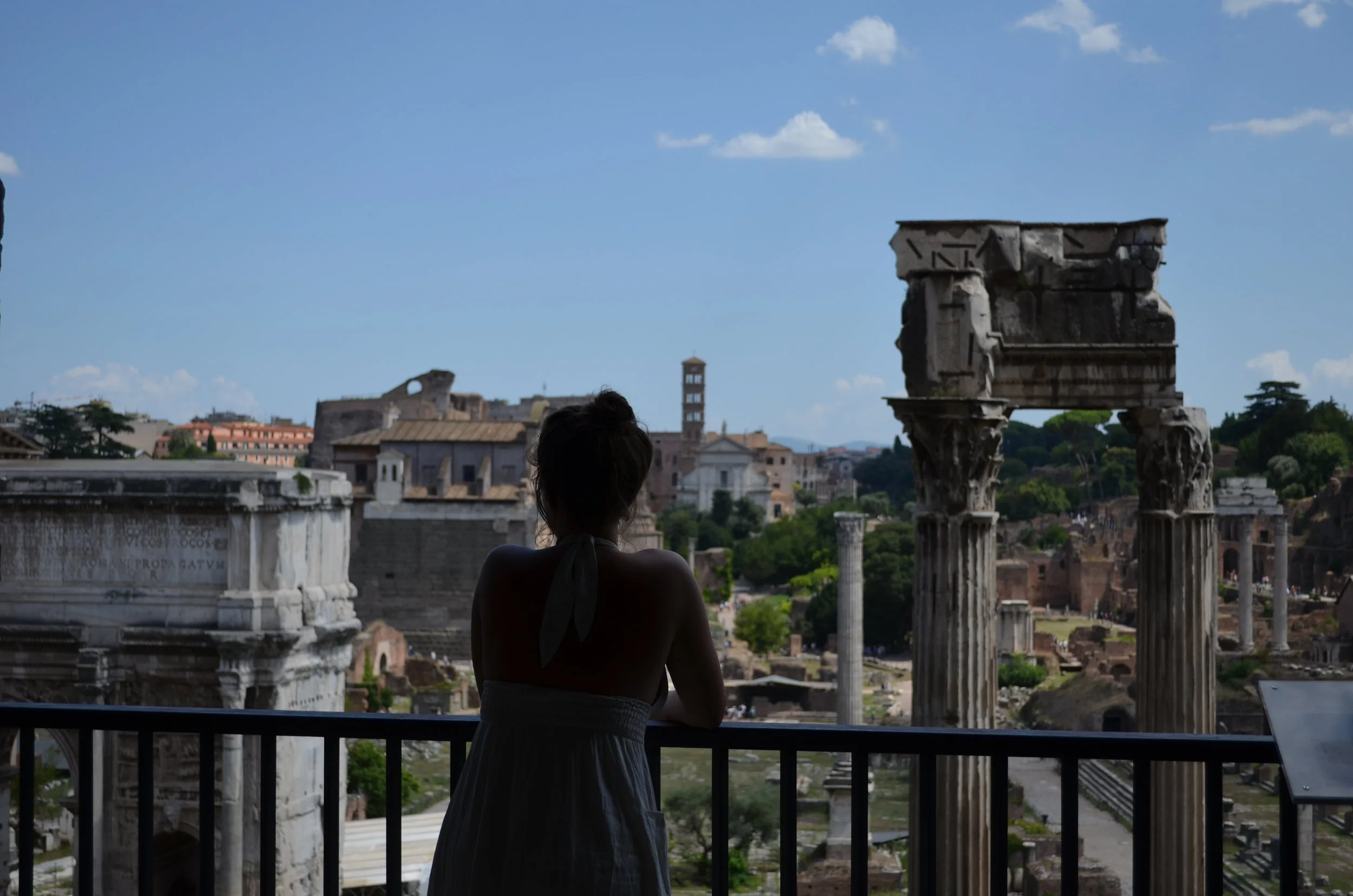 Looking out over the Forum. One of my favorite views we encountered in the city. In the Capitoline