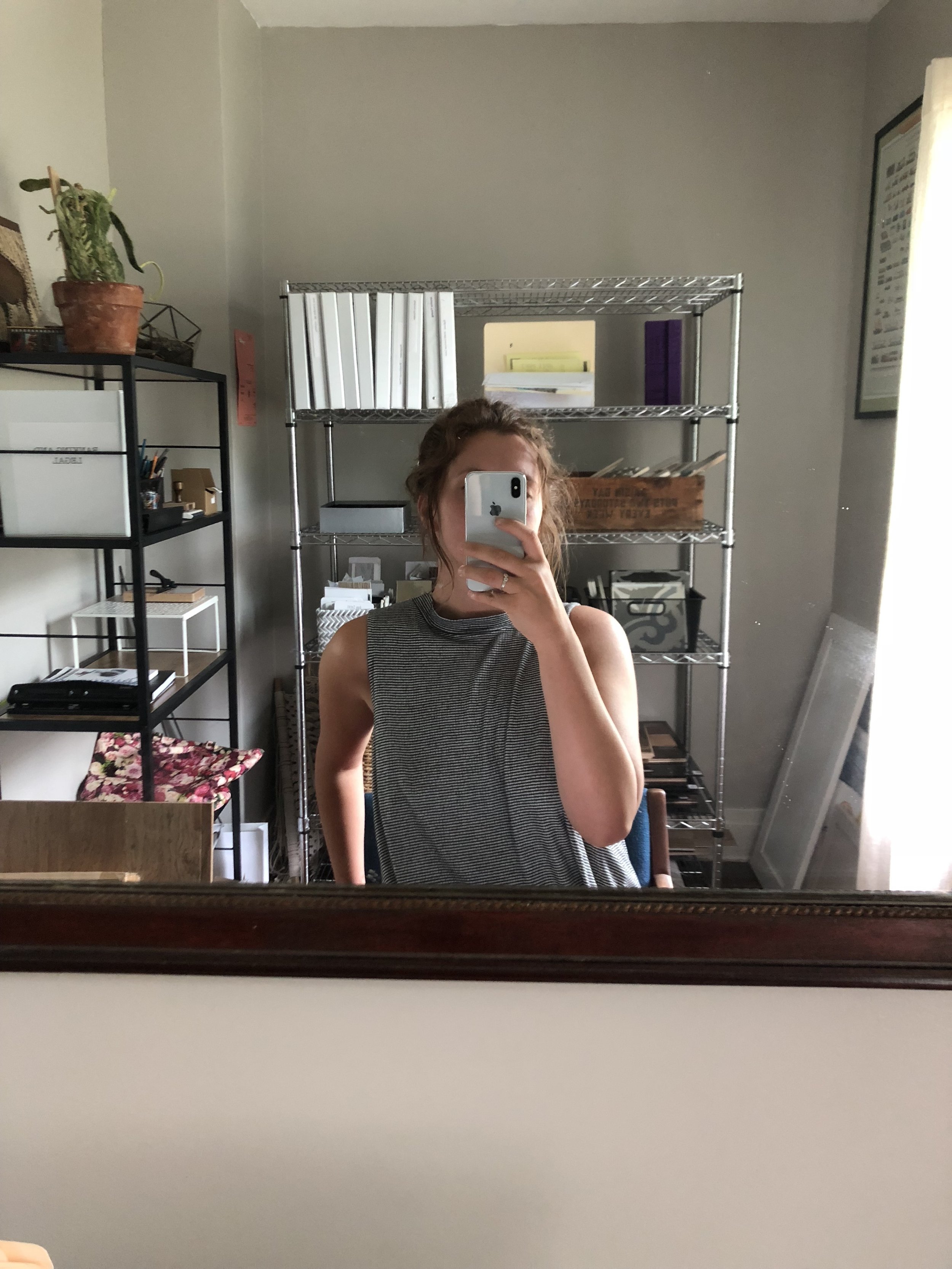 I took this picture in the beginning of summer in the home office. Right now it’s overflowing into our second bedroom and dining room.