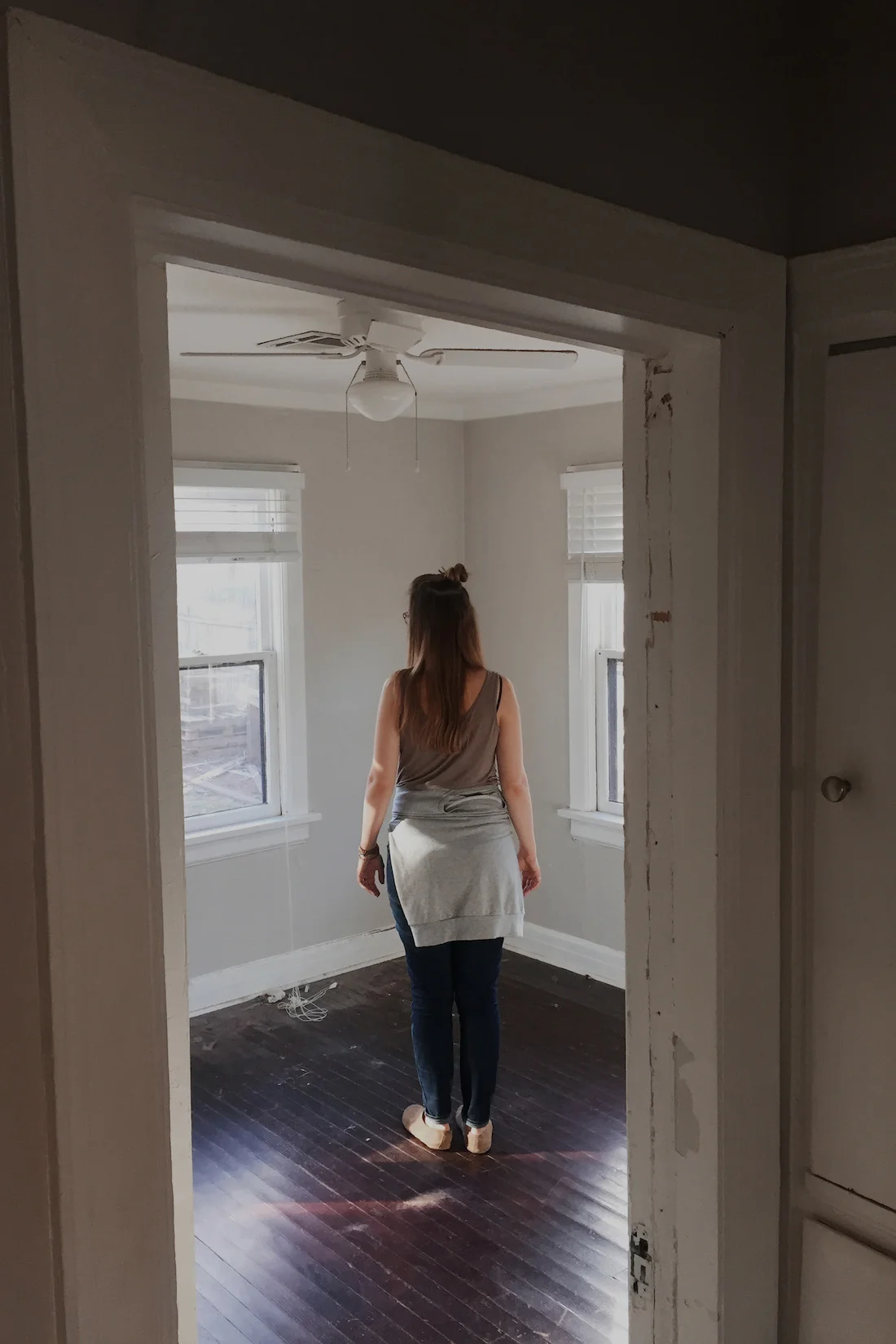 Standing in our empty house--it was so hard to leave that place