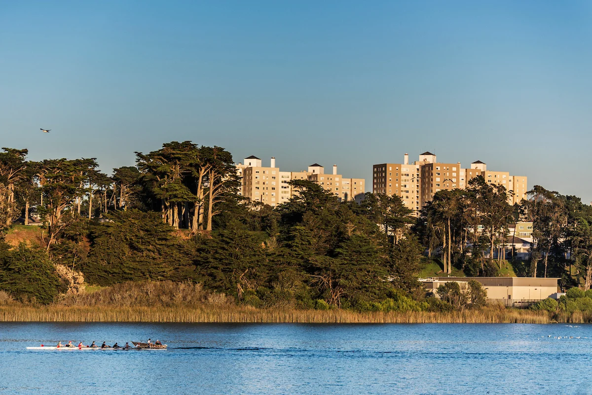 LAKE MERCED Bordering Parkmerced, Lake Merced is a haven for freshwater fishing, picnics, paddling, and much more.