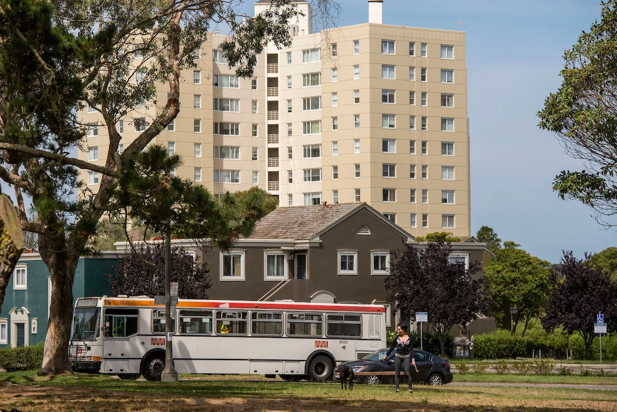 Muni operates bus and light rail transit in and around Parkmerced, with convenient access to downtown San Francisco. Muni ➝