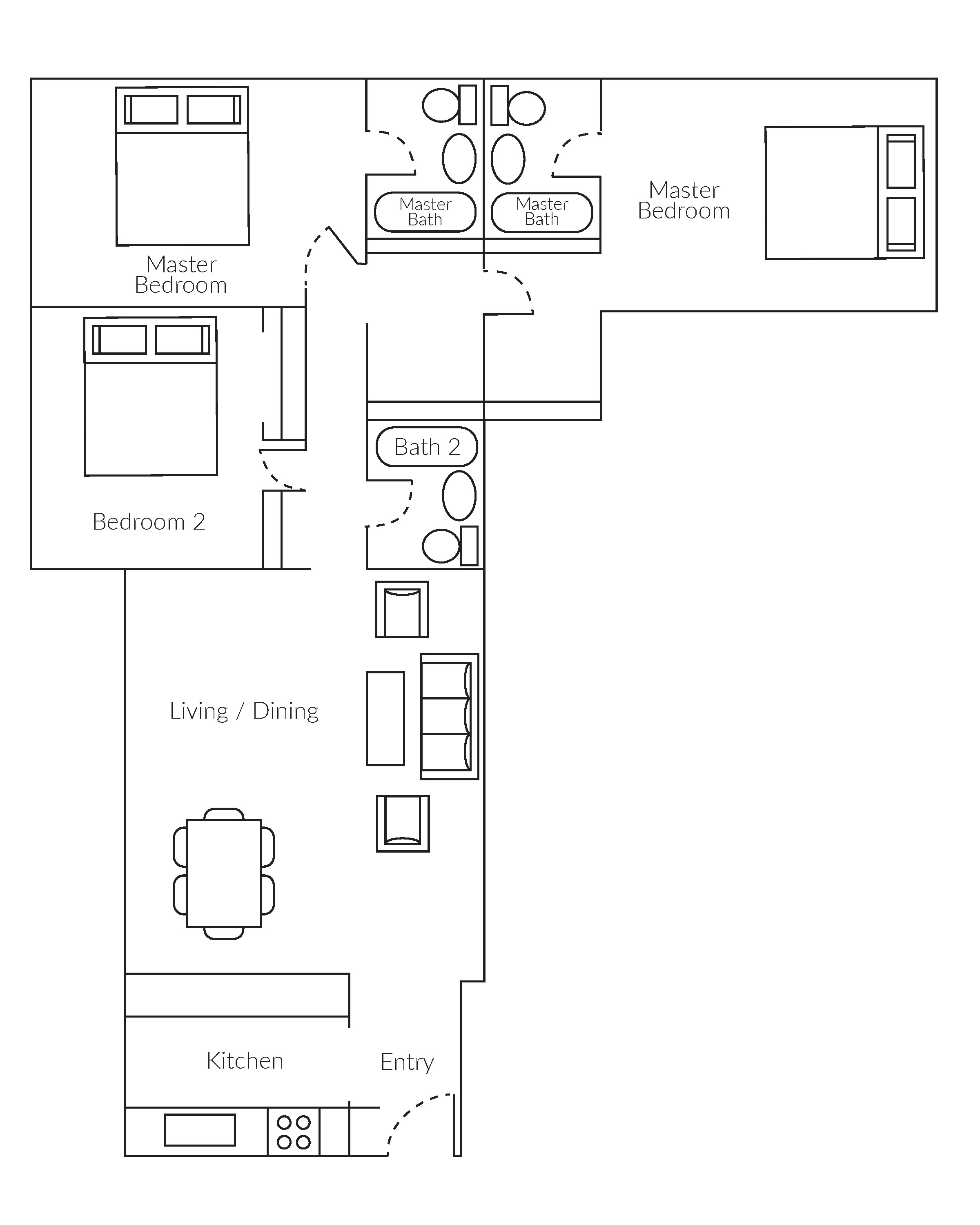 3 Bedroom Apartment Floor Plan With Dimensions Search