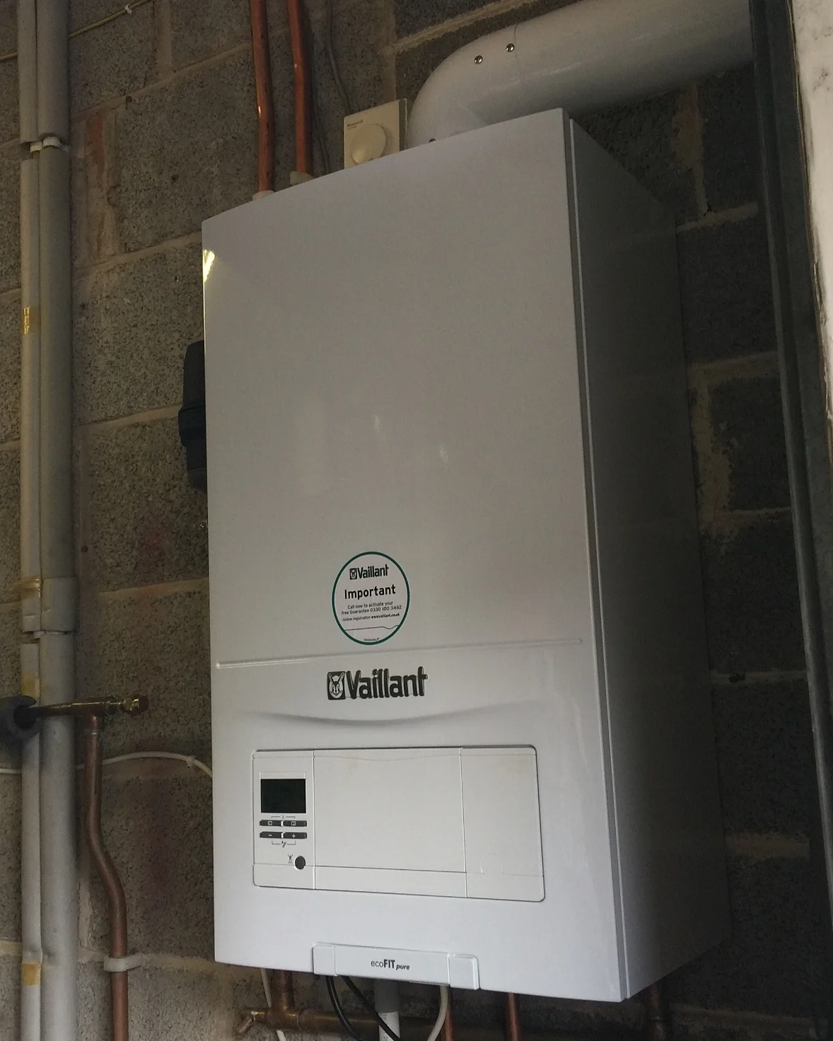 New Vaillant boiler installation