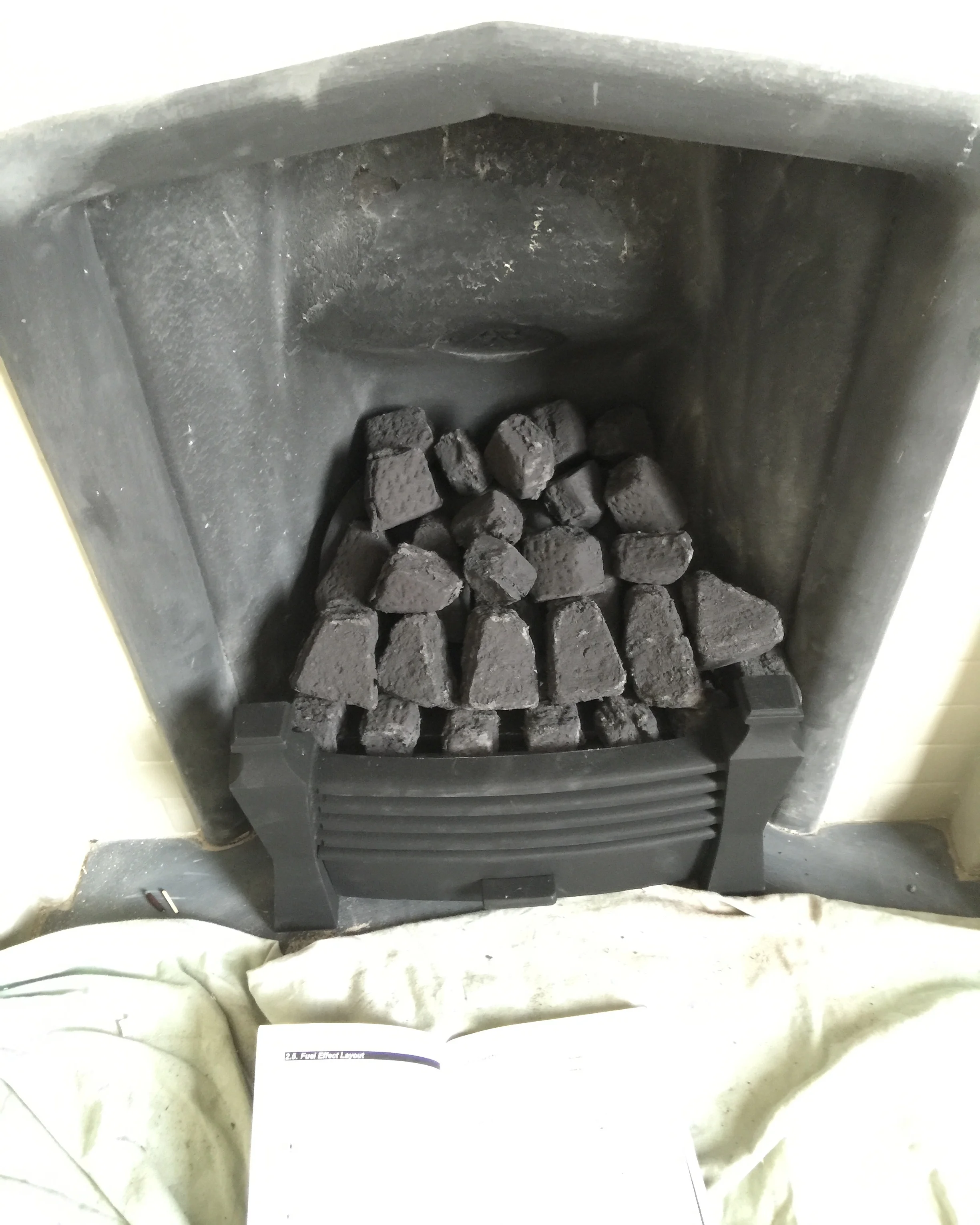 New gas fire installation