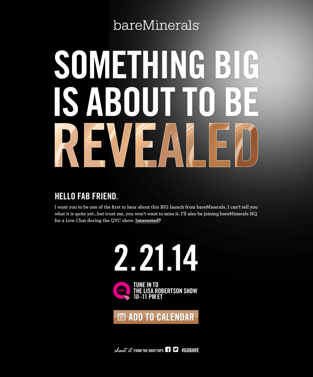 BareSkin PreLaunch QVC teaser