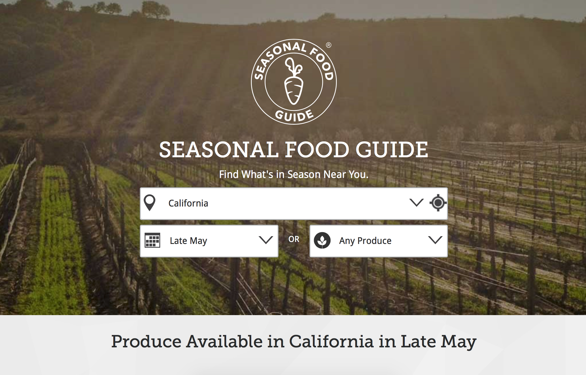 Seasonalfoodguide.org - EWG's Seasonal Food Guide