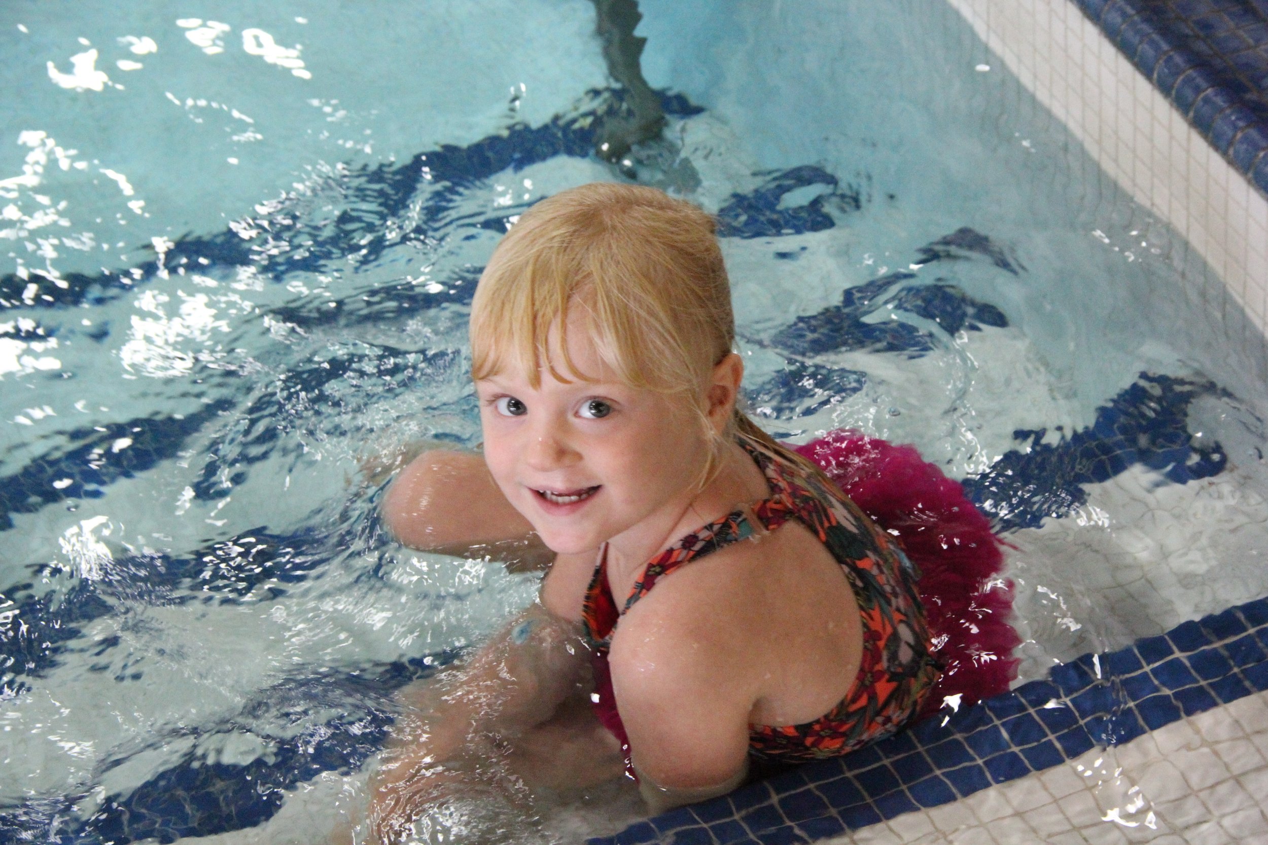 Young lady in pool