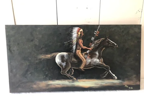Native American Indian oil painting 