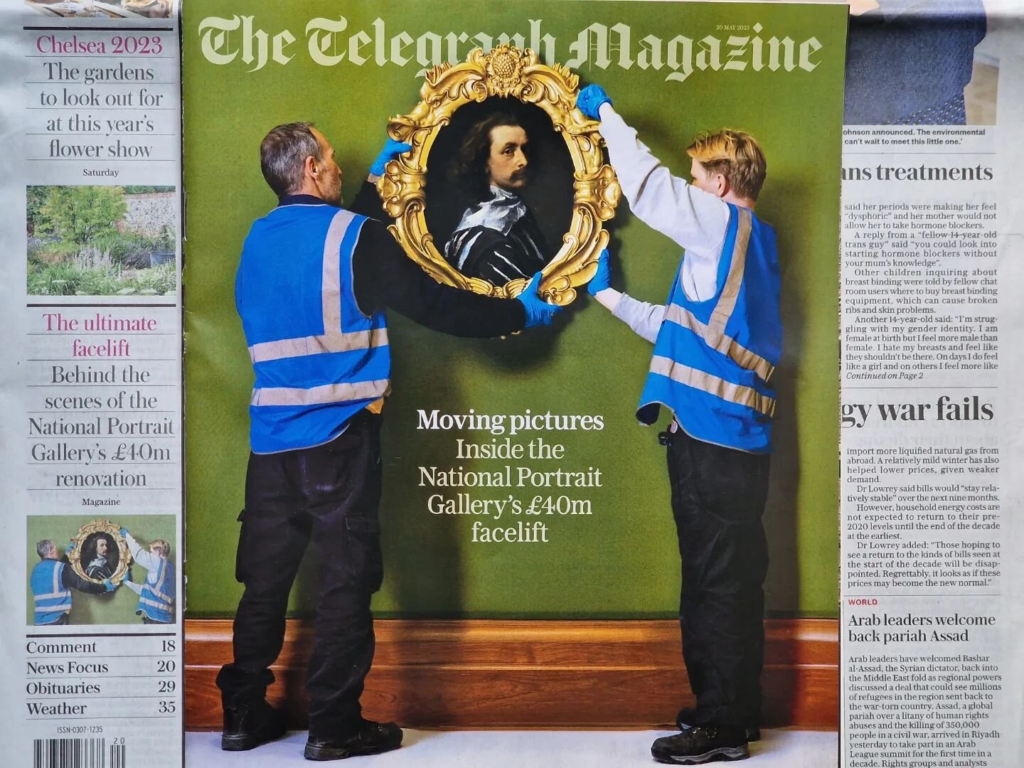 Very proud to have my first front cover of @telegraph magazine, especially as it represents 3 amazing years of behind the scenes shooting at the National Portrait Gallery ahead of its reopening. Huge thanks to everyone @nationalportraitgallery for tr