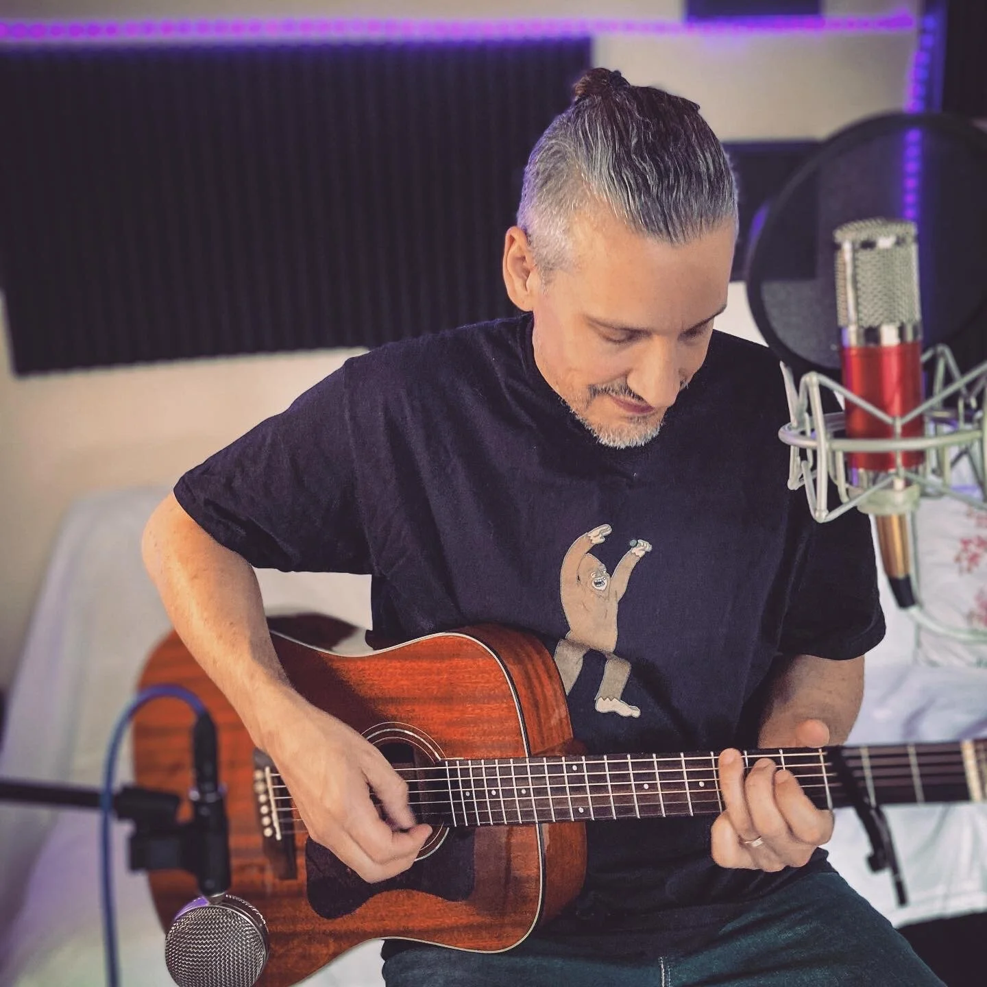 Setting up for a live performance