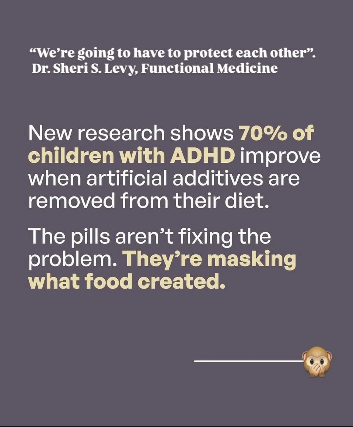 Every single person in our group, I have to believe, knows that real food is brain food. We are hundreds of thousands of people yet, it is common to have friends and family who suffer from ADHD and refuse to draw the connection to brain food vs. toxi