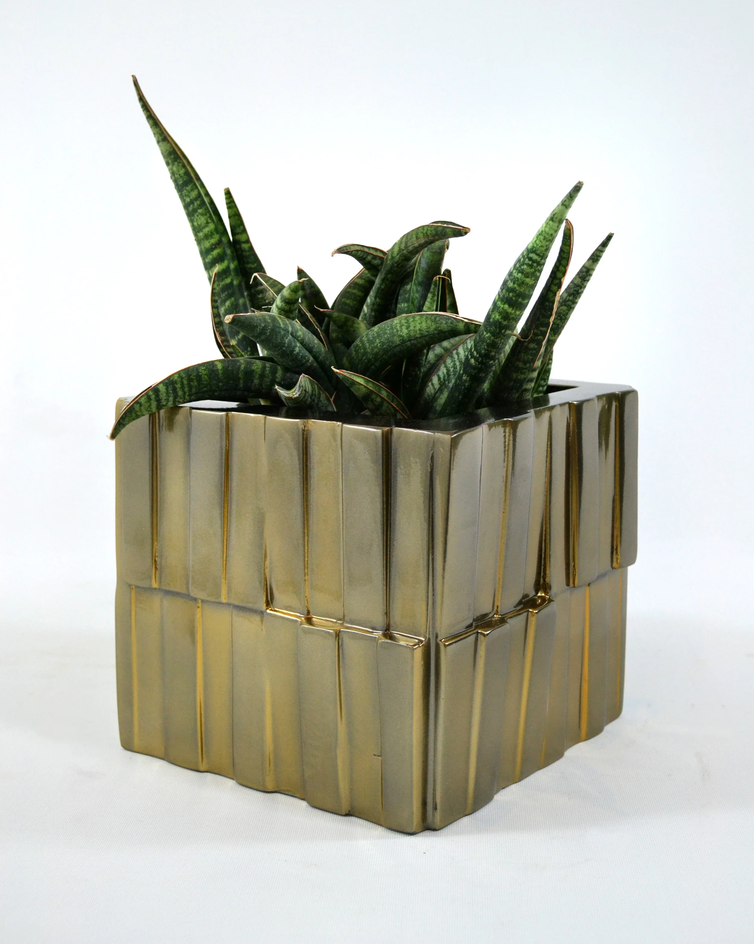    BAMBOO PLANTERS - BRONZE   