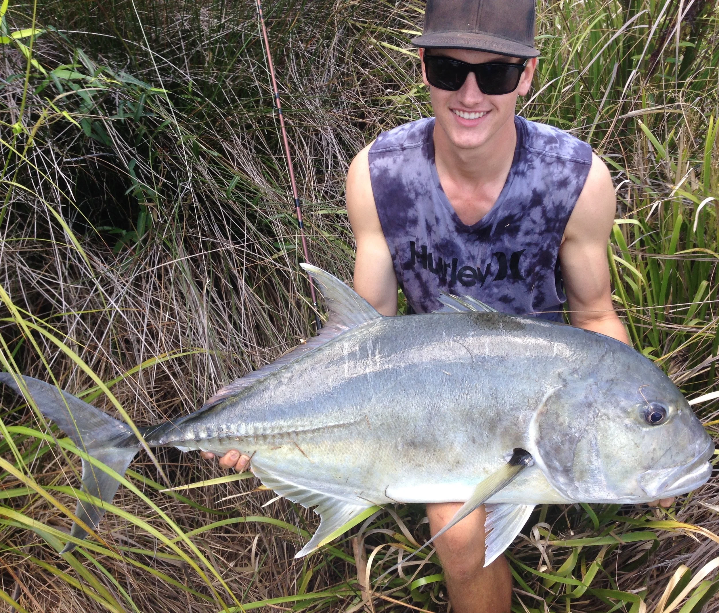 Jack Witek with a jaw dropping Giant Trevally from the estuary! Read the full article and see all the uncut video clips form this once in a lifetime experience in our SCF MEMBERS ONLY section. The fish was released safely.