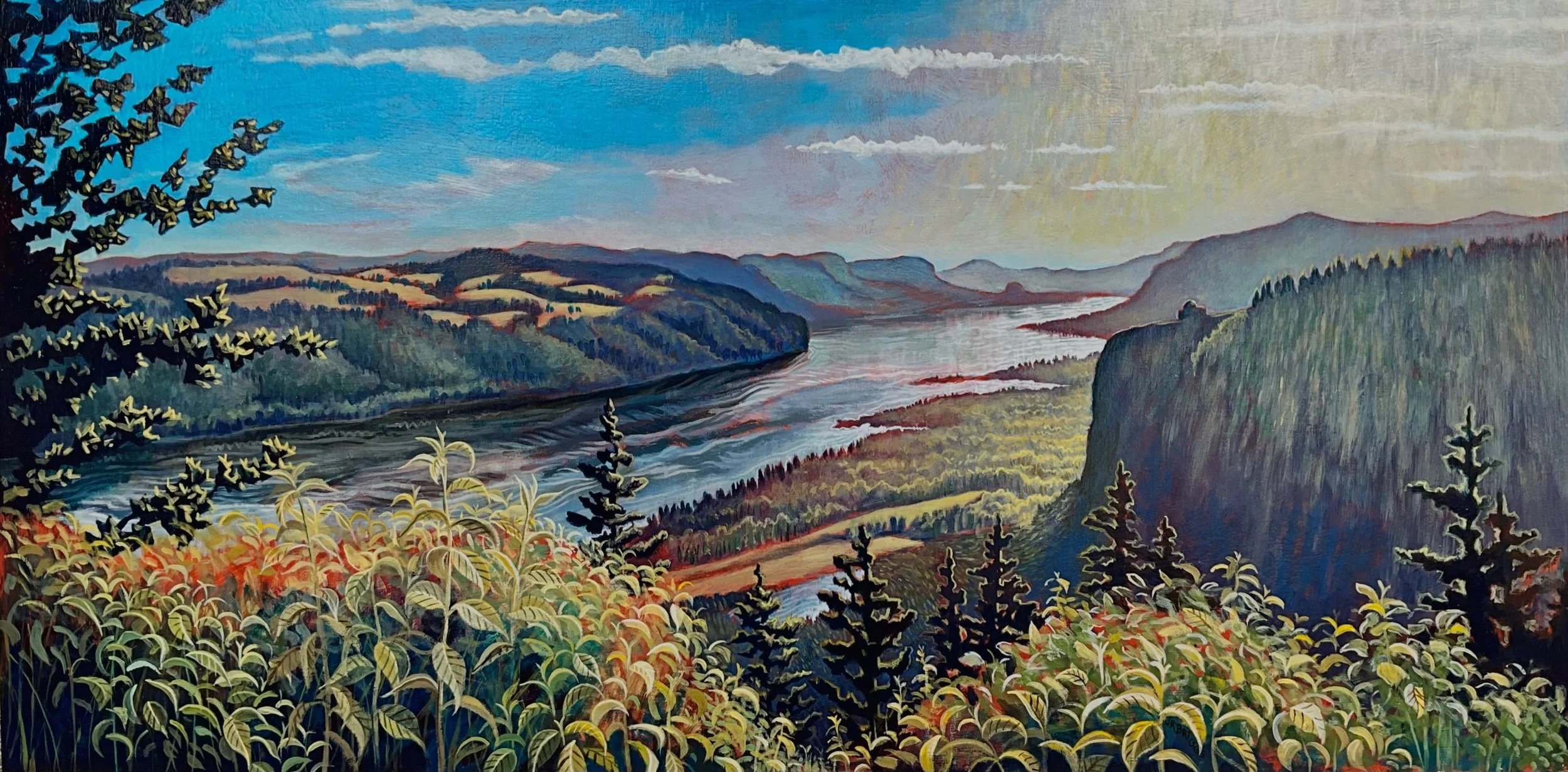 Dawn at Crown Point, 12x24, 2024