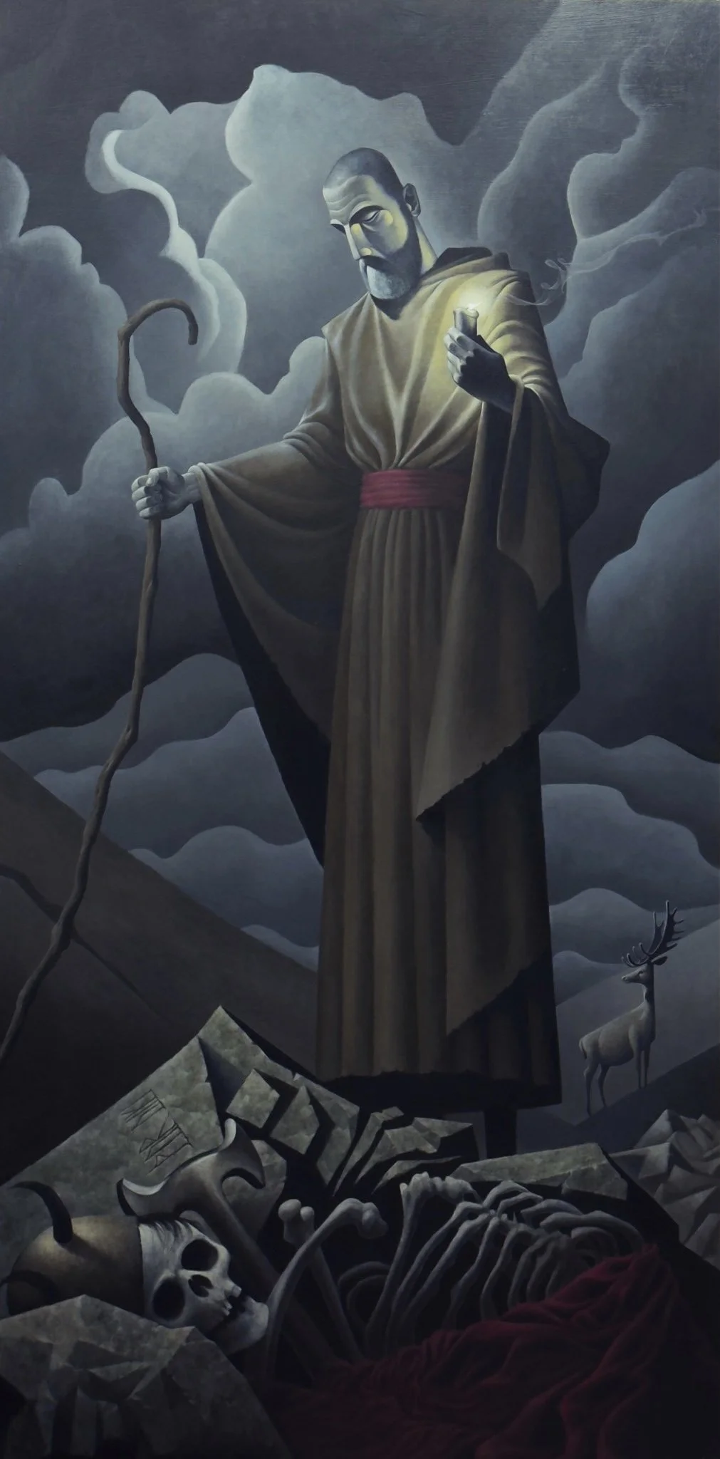 St. Aidan Contemplates the Death of an Old God