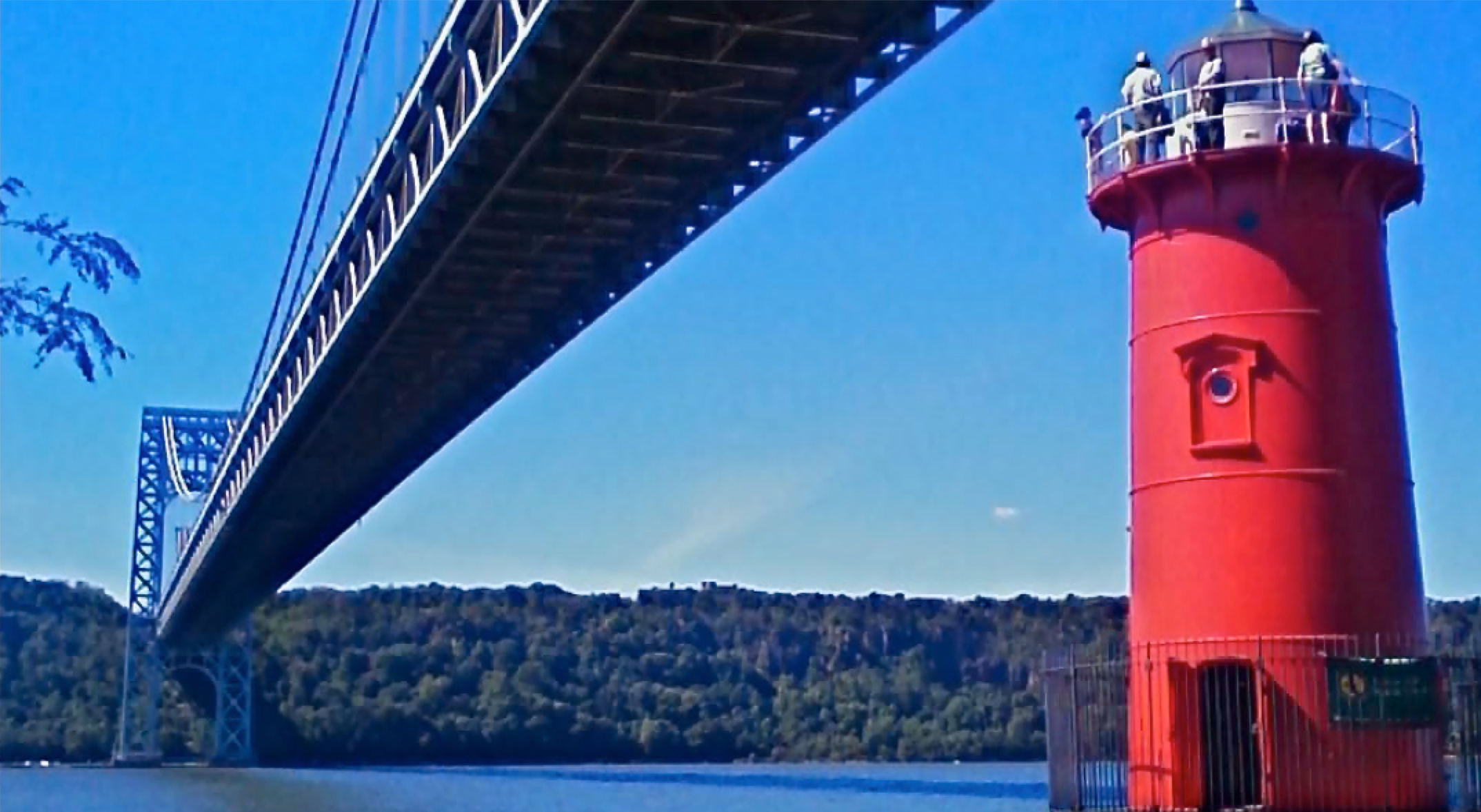 Little Red Lighthouse, under the George Washington Bridge, New York City.