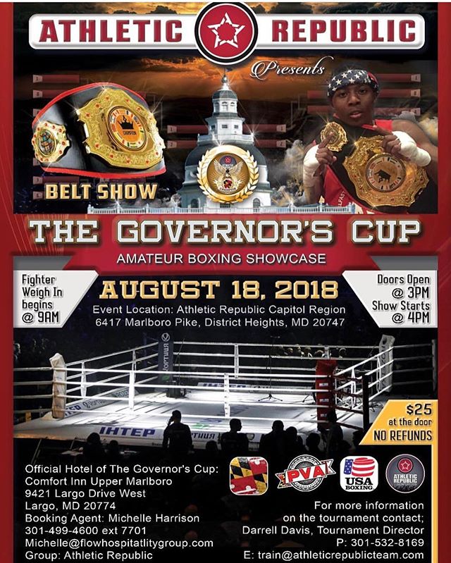 This Saturday! Join @arcapitolregion for #TheGovernorsCup boxing showcase! Doors open at 3pm. Fights begin at 4pm. Tickets $20 in advance &amp; $25 at the door.