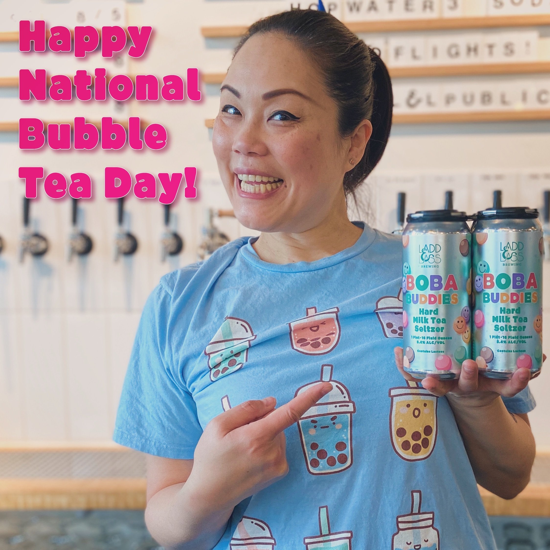 Happy National Bubble Tea Day!🧋!🧋!

Thank you, thank you to ALL of you that braved the weather on Saturday to partake in our special @udistrictpartnership Boba Fest milk tea seltzer flight! We had an AWESOME time pouring for you.

Good news? Our OG