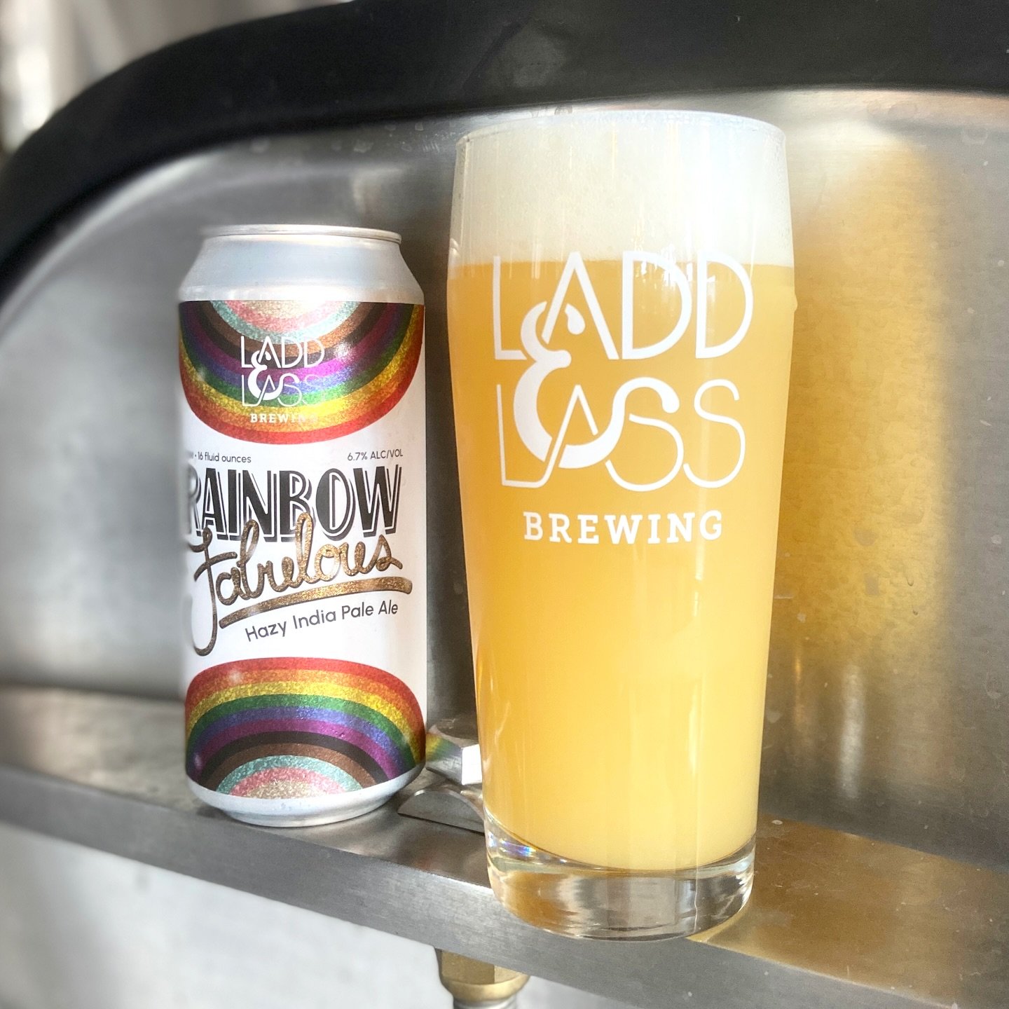 NEW RELEASE!

Rainbow Fabulous
Hazy IPA / 6.7% ABV

This bright, hoppy concoction is a delightful melody of HBC 1019, Cryo Citra, and Cryo Krush&mdash;making for an ombr&eacute; of tropical and citrus flavors. Rainbow Fabulous is brewed in celebratio