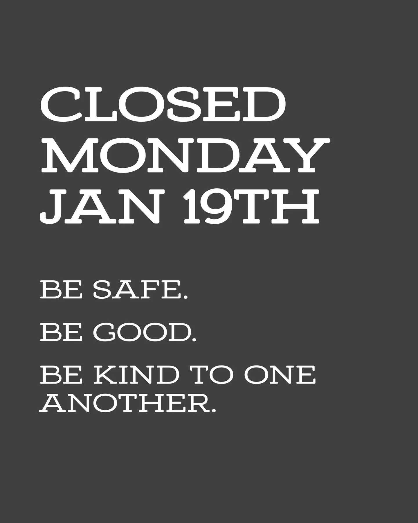 HEADS UP, &amp;S! WE WILL BE CLOSED ON MONDAY, 1/19, but look forward to being back at the taproom on Tuesday, 1/20.

Till then, be safe, be good, and be kind to one another. ❤️

#DrinkLocal #CraftBeer #drinkWAbeer #Udistrict #BrewedInTheU #SupportIn