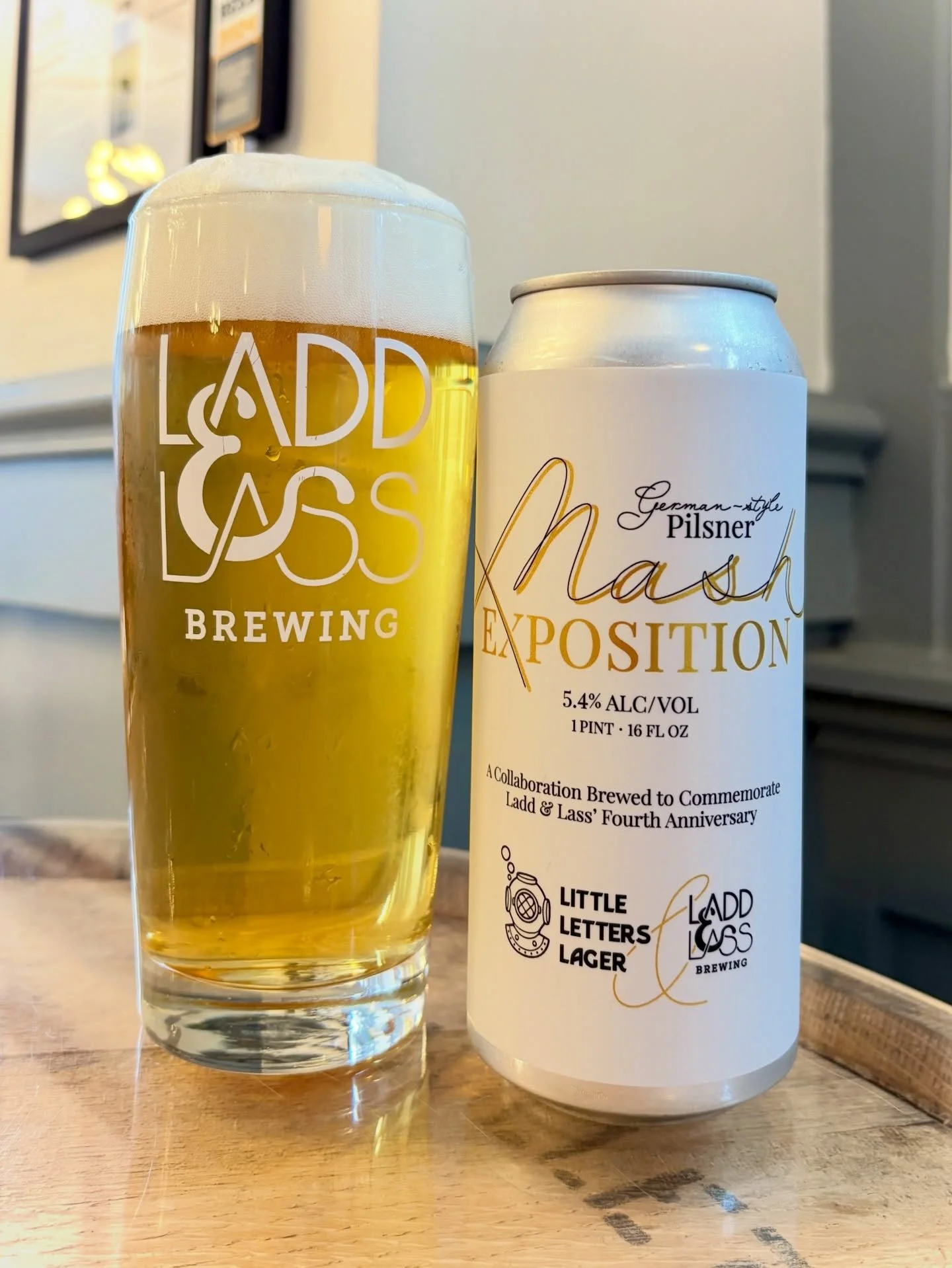 NEW(ISH) RELEASE!

Mash Exposition
German Pilsner / 5.4% ABV

For this year&rsquo;s anniversary collaboration, we found ourselves teaming up once again with our friend and one of our favorite brewers, John Marti of @littleletterslager. This experimen