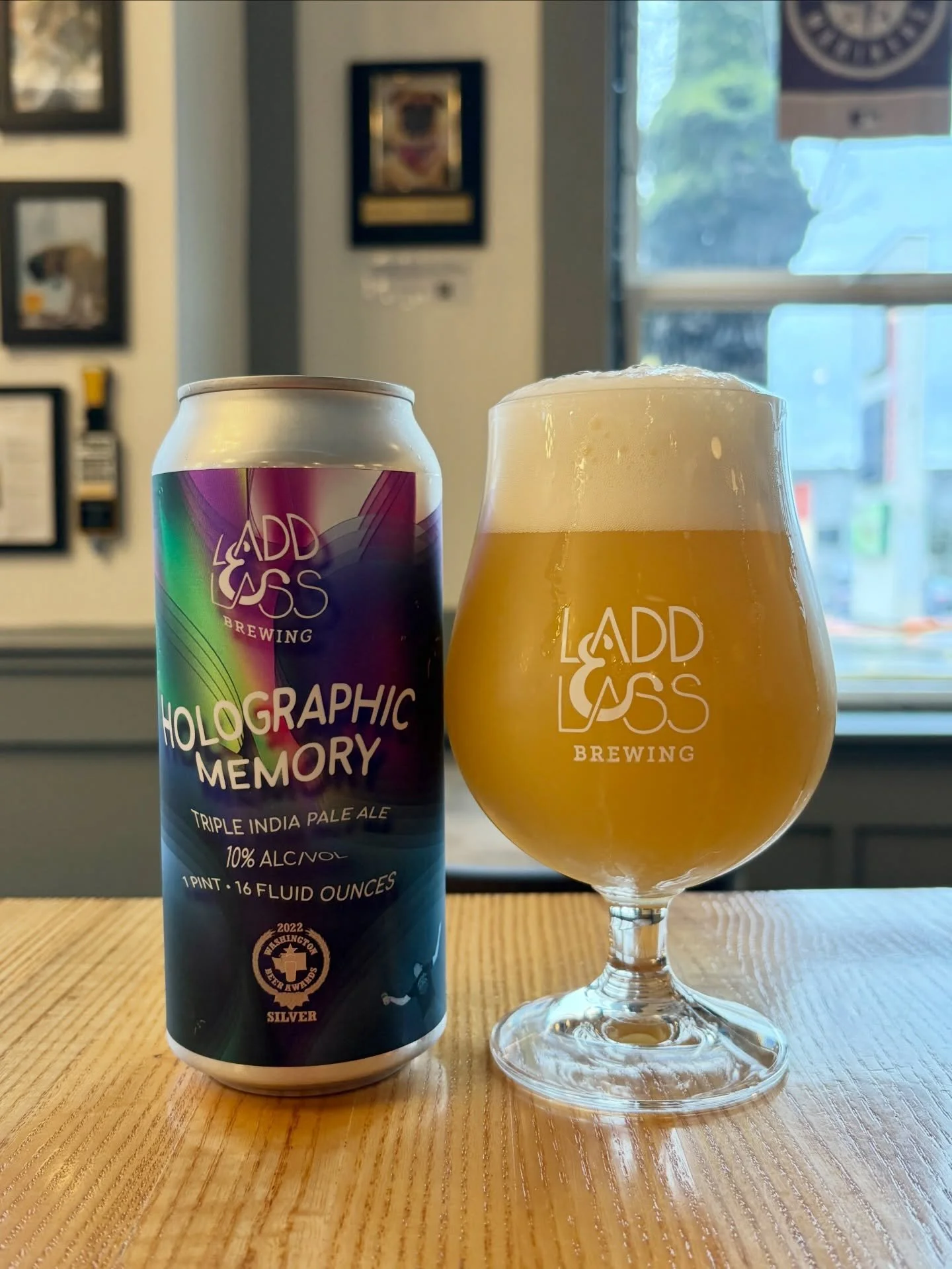 NEW RELEASE!

Holographic Memory
Triple IPA / 10% ABV

🥉2025 Best of Craft Beer
🥈2022 WA Beer Awards

With absurd amounts of Cryo Citra, Cryo Sabro, and Galaxy, this beer is so good it&rsquo;ll make your photographic memory holographic! This IPA is