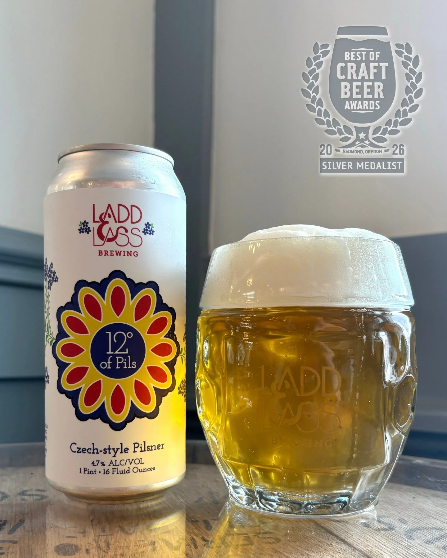 We&rsquo;re happy to share we&rsquo;re adding some @bestofcraftbeerawards hardware to our moose head!! And in even better news, both of these beers are still available on draft and in cans at our taproom. 🤤

🥈12&deg; of Pils // Czech Pilsner

🥈 Sm