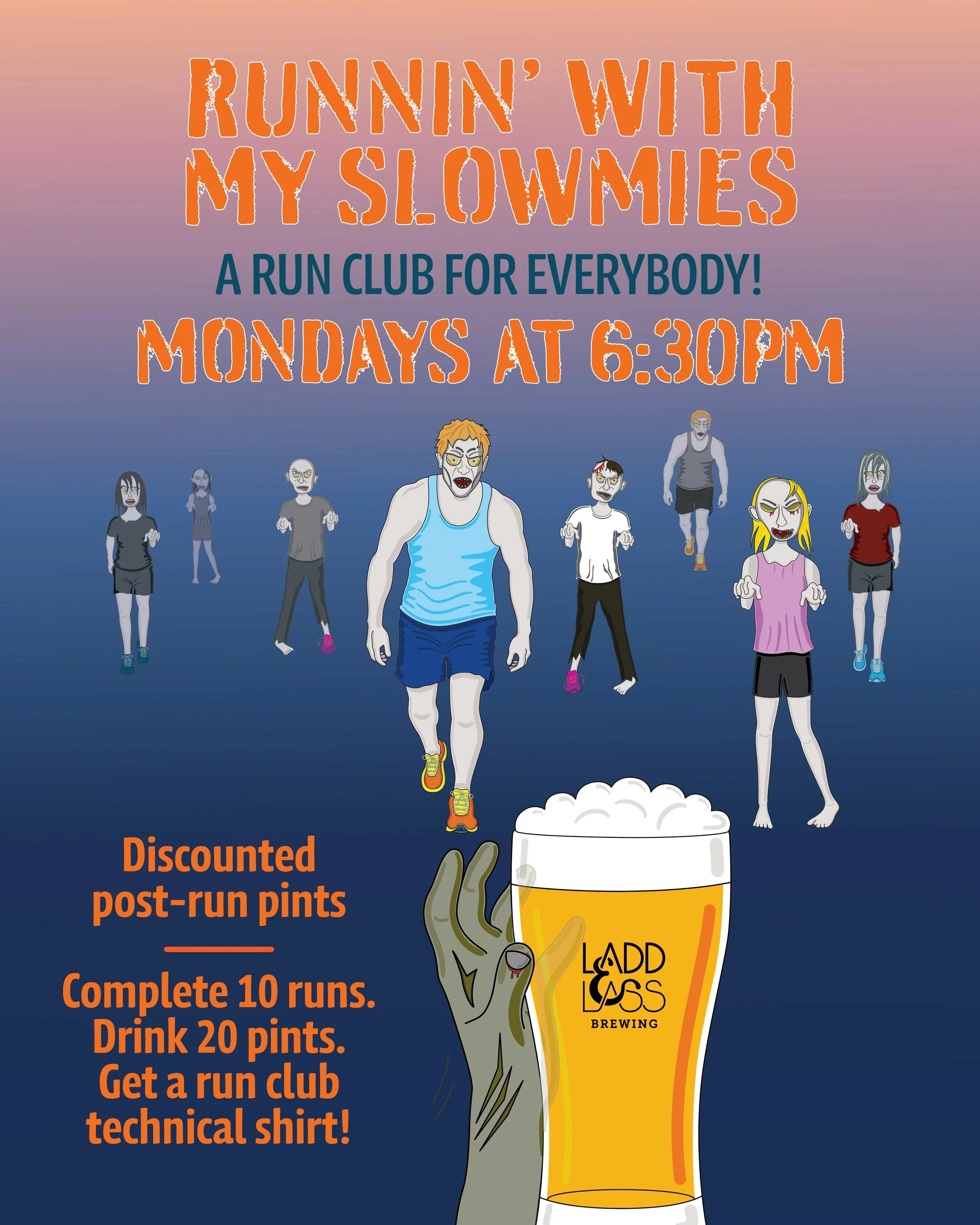 Looking for a fun and free way to improve your health, do some sightseeing, and make new friends?

Join us every Monday for Runnin&rsquo; with My Slowmies, a casual Run Club for everyone! All levels of experience welcome. 

👉RUN CLUB KICKS OFF ON 5/