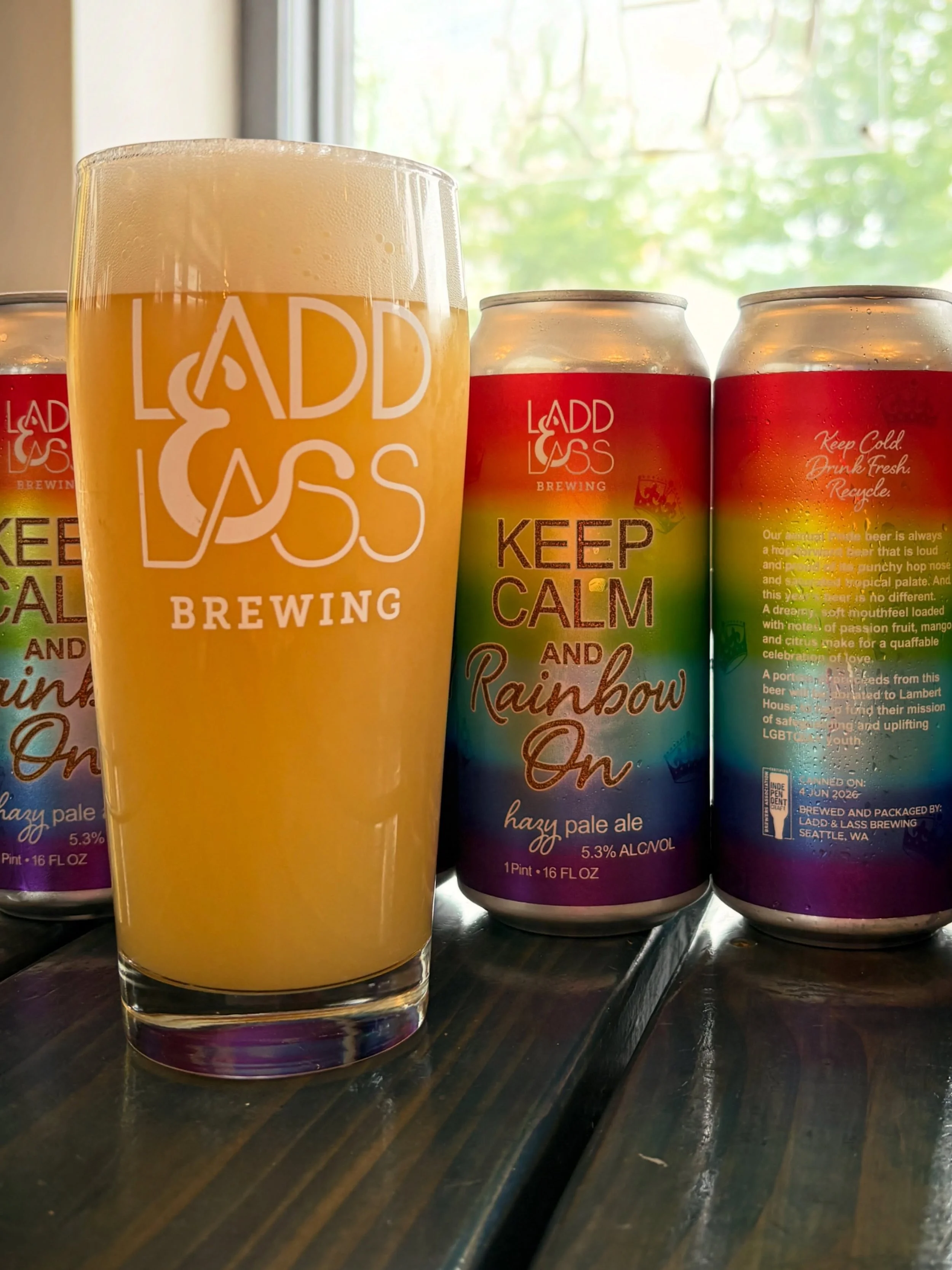 🏳️&zwj;🌈NEW RELEASE!🏳️&zwj;🌈

Keep Calm and Rainbow On
Hazy Pale Ale / 5.3% ABV

Our annual Pride beer is always a hop-forward beer that is loud and proud of its punchy hop nose and saturated tropical palate. And this year&rsquo;s beer is no diff