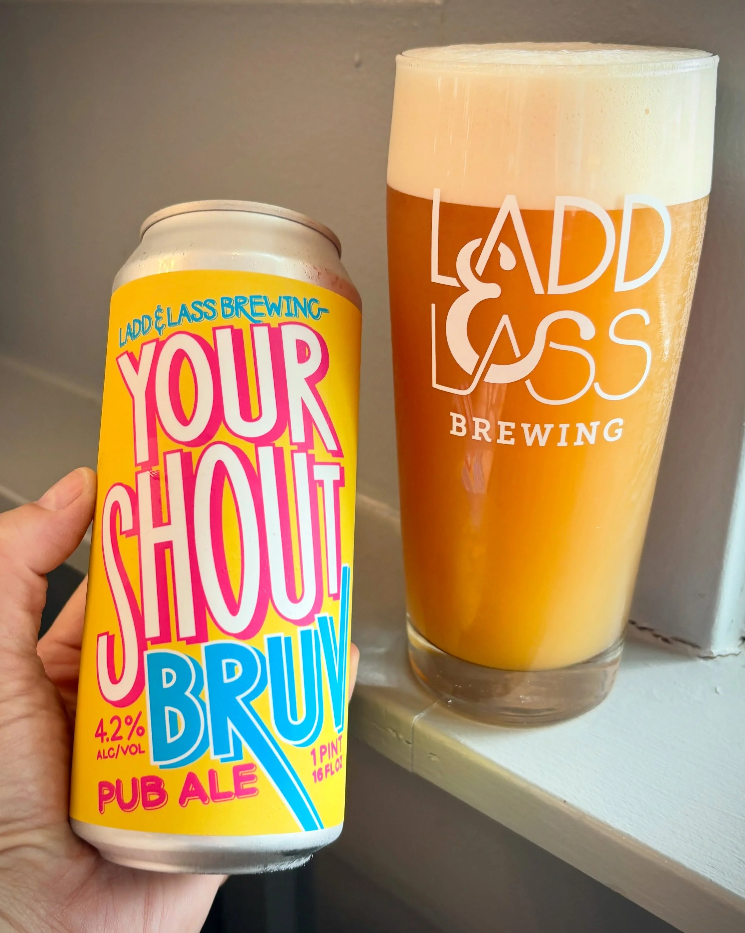 NEW RELEASE!

Your Shout, Bruv
Pub Ale / 4.2% ABV

Your Shout, Bruv is our take on the classic pub ale&mdash;brewed with a base of Washington-grown malt. Notes of toasted cracker, light toffee, clean bitterness, and ultimate quaffability make this th